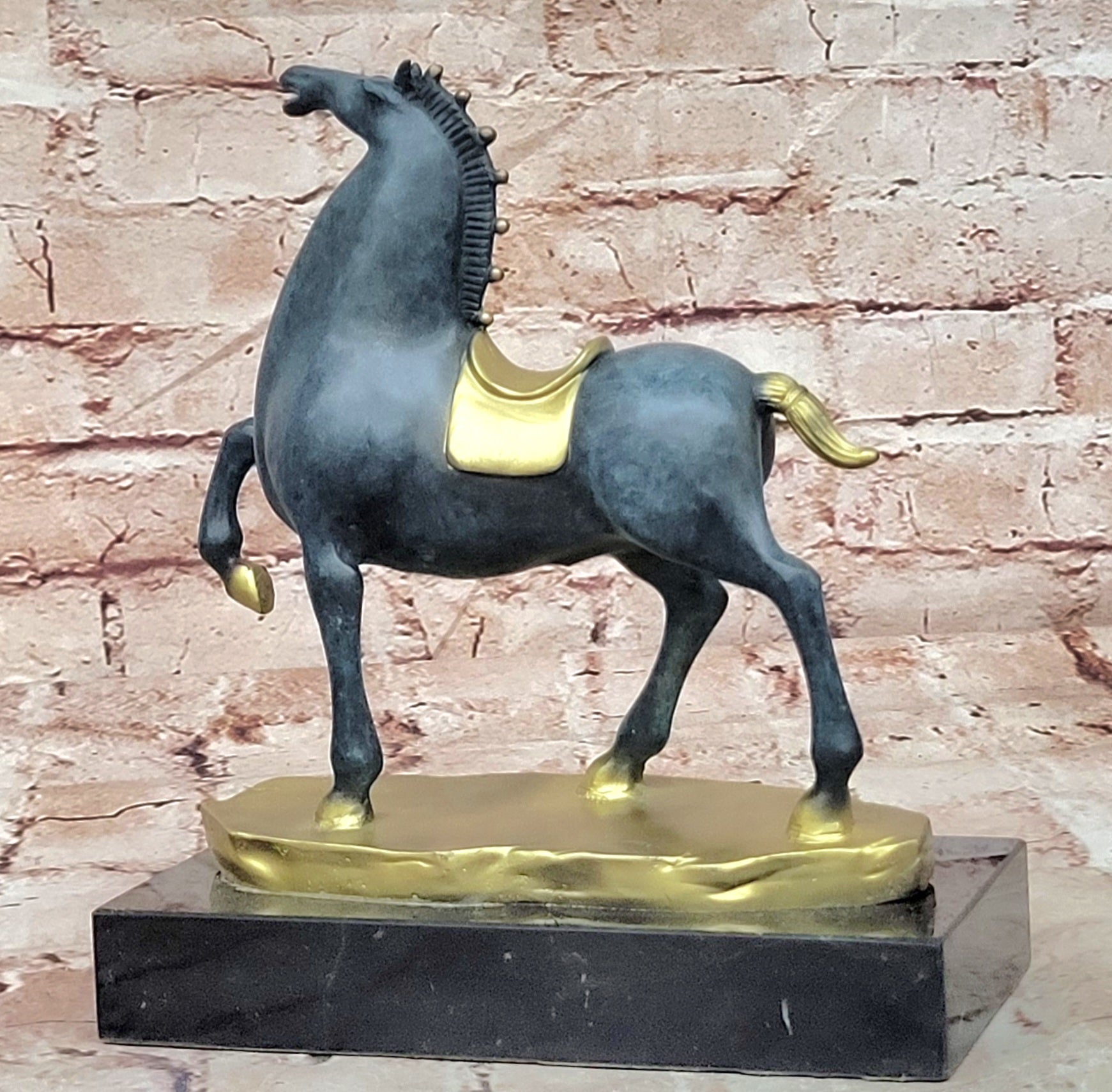 Zhang Bronze Horse Figurine Special Patina Modern Art Statue Home Decor