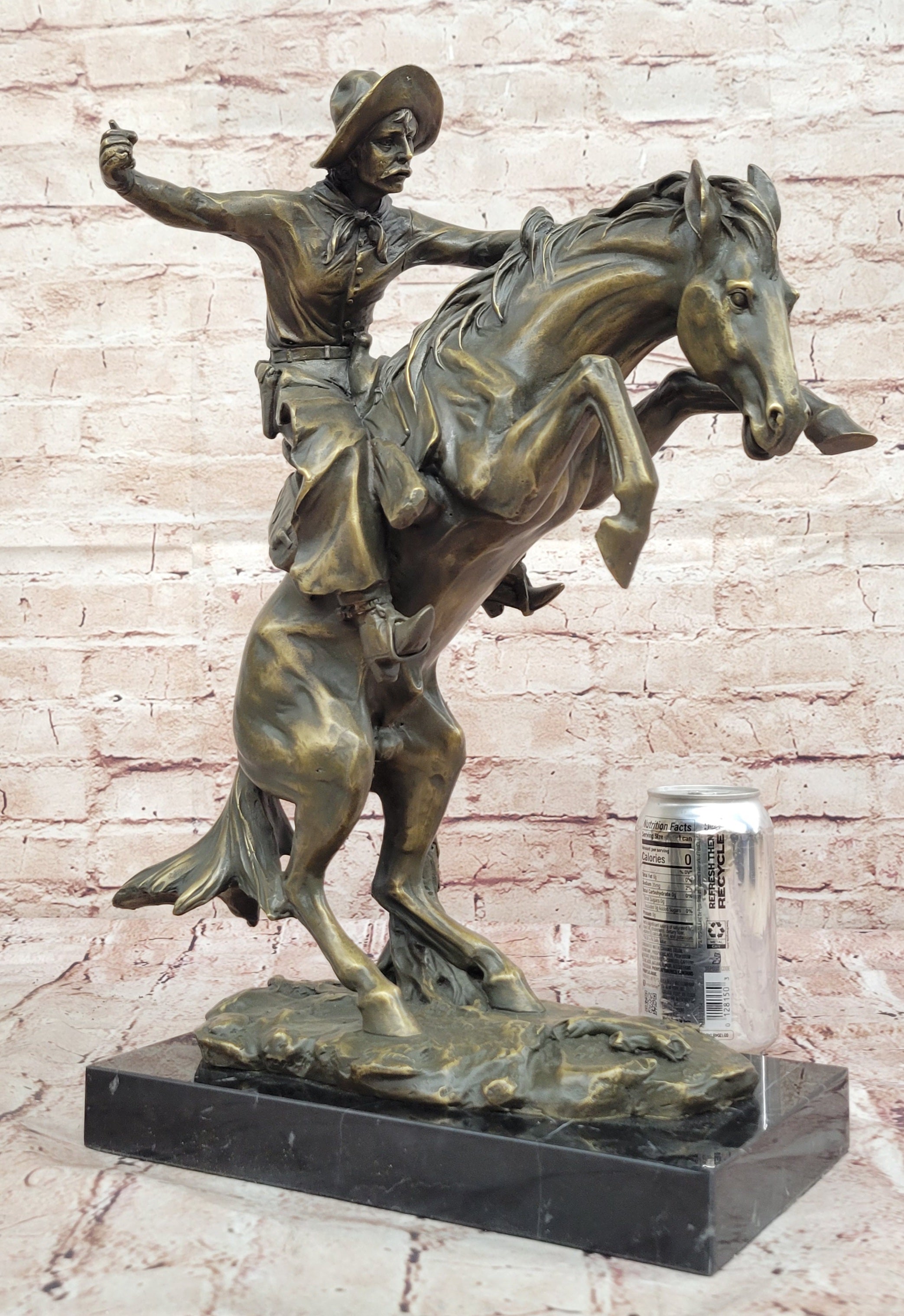Classic Bronco Buster Bronze Sculpture Statue for Home or Office Decor