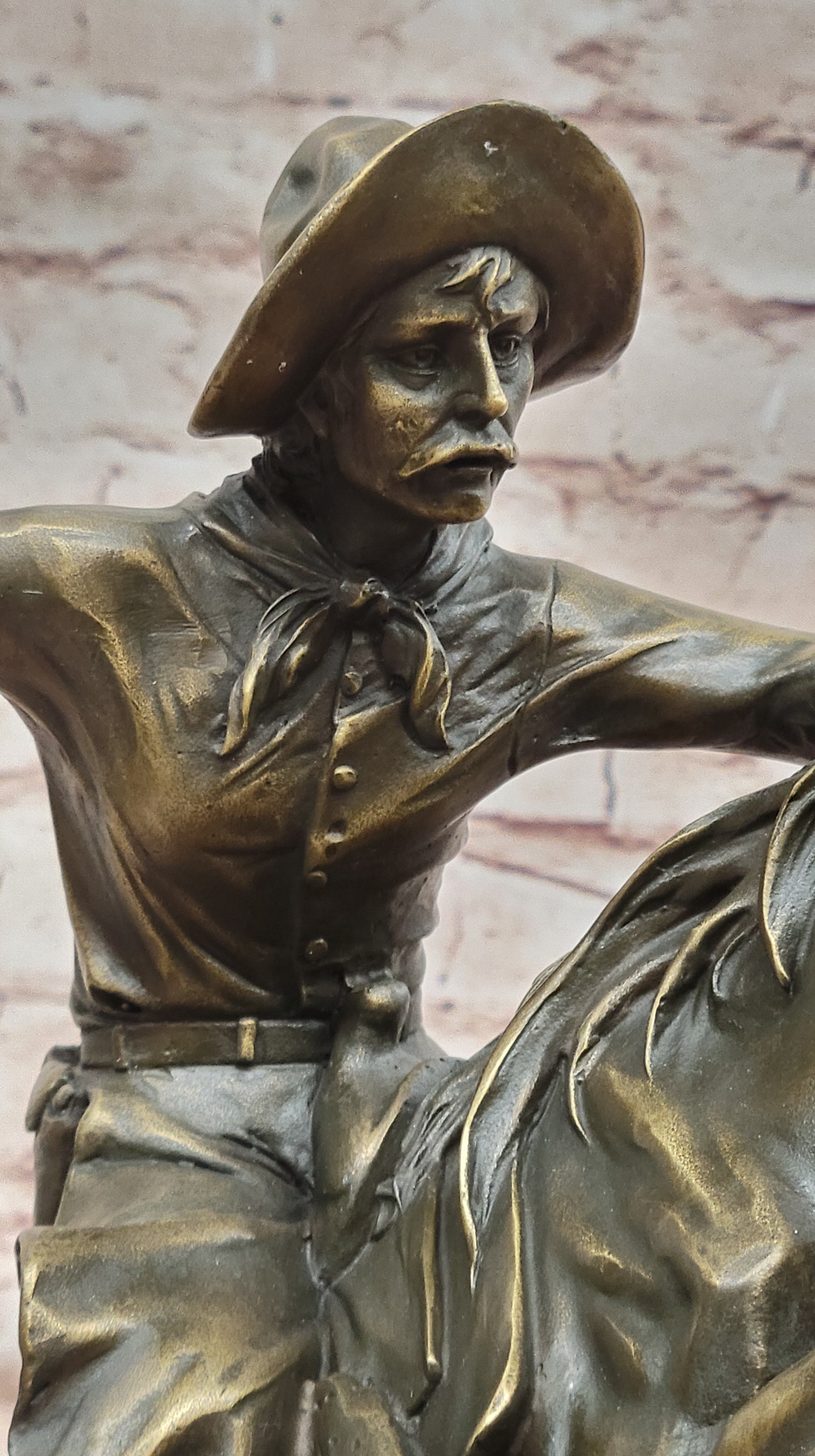 Classic Bronco Buster Bronze Sculpture Statue for Home or Office Decor