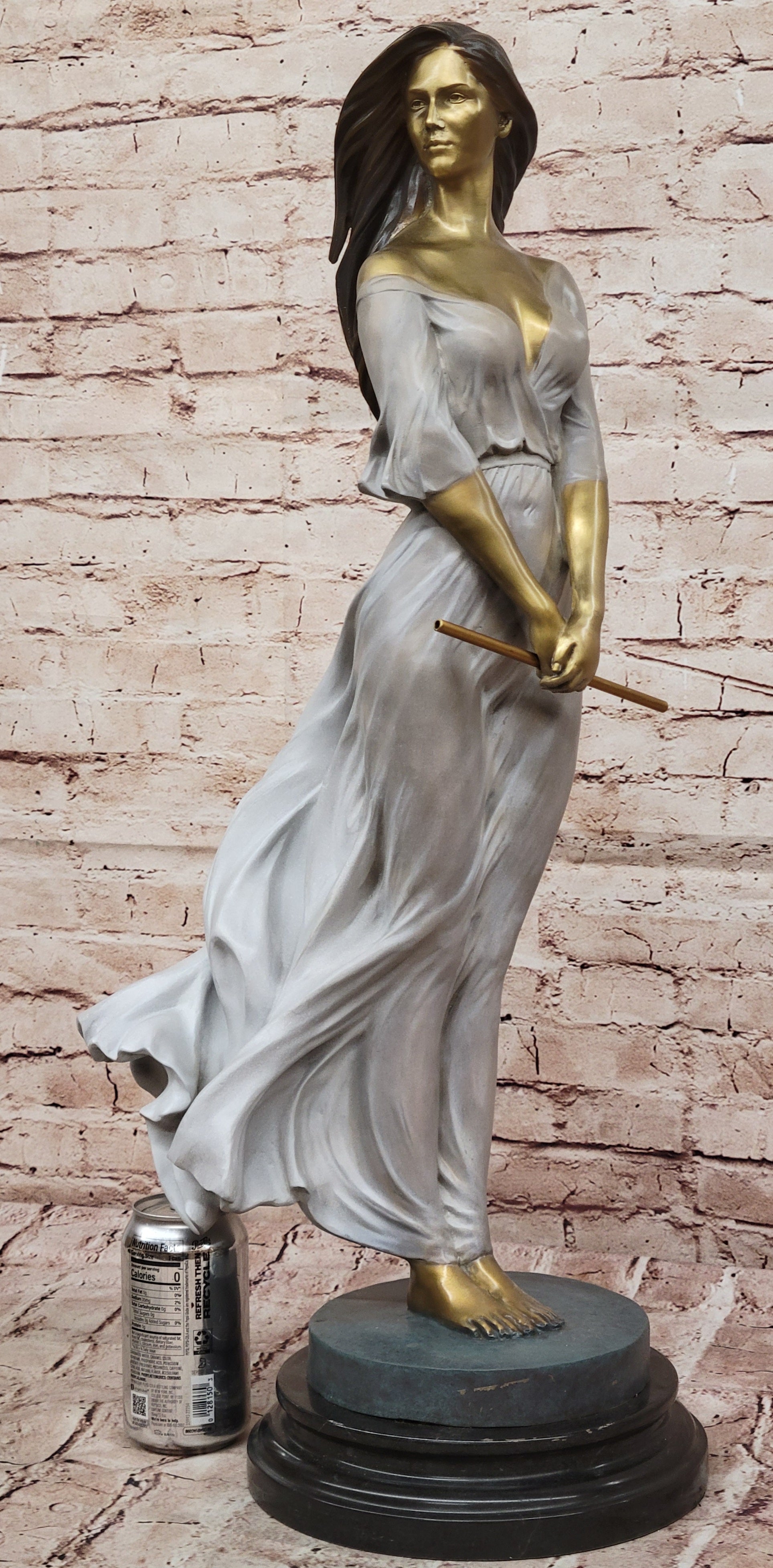 Hot Cast Bronze Woman Statue – Elegant Lady Artwork by Luo Li Rong Collector Edition