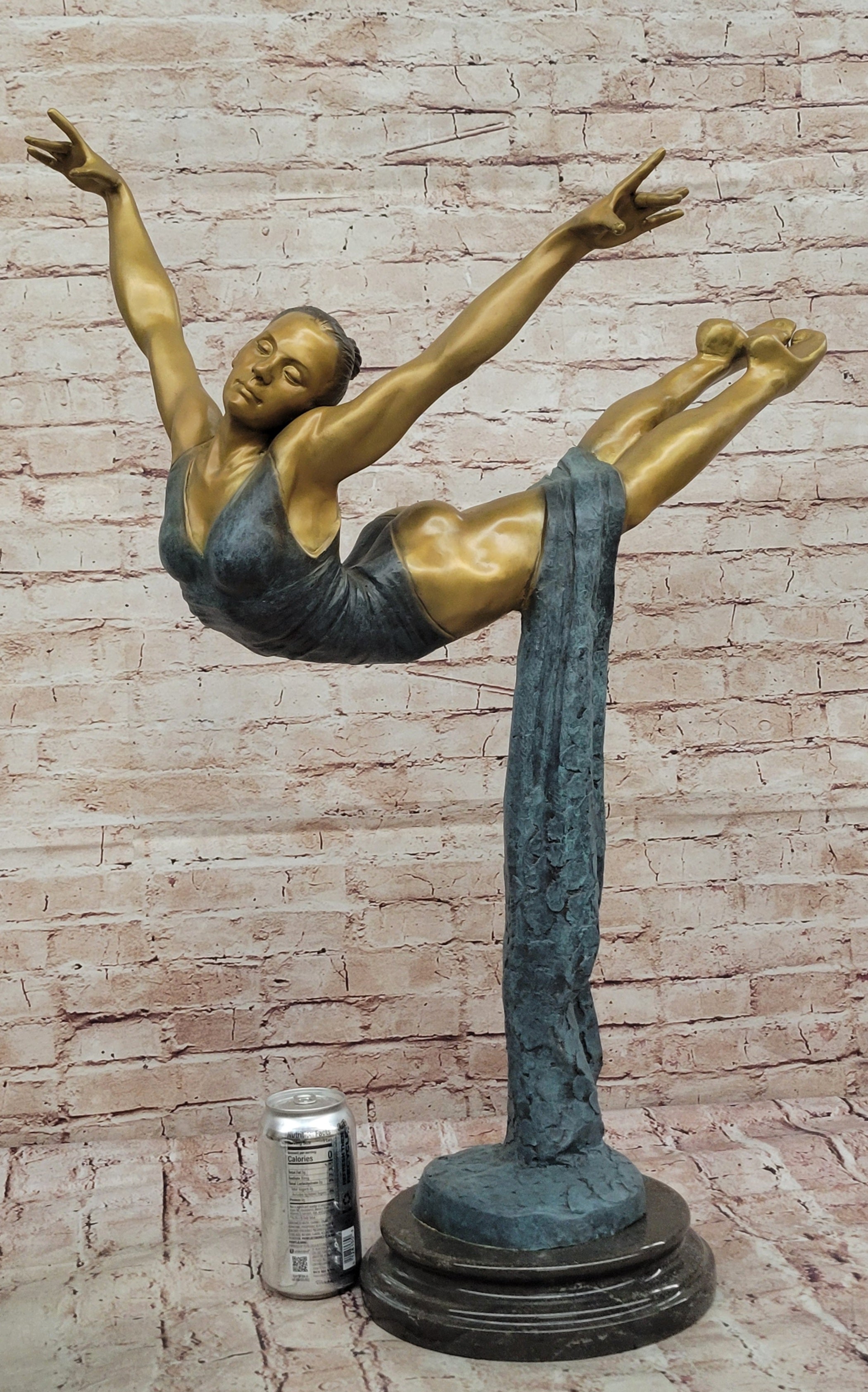 Ballet Dancer Bronze Sculpture Statue Woman in Motion by Aldo Vitaleh Collectible