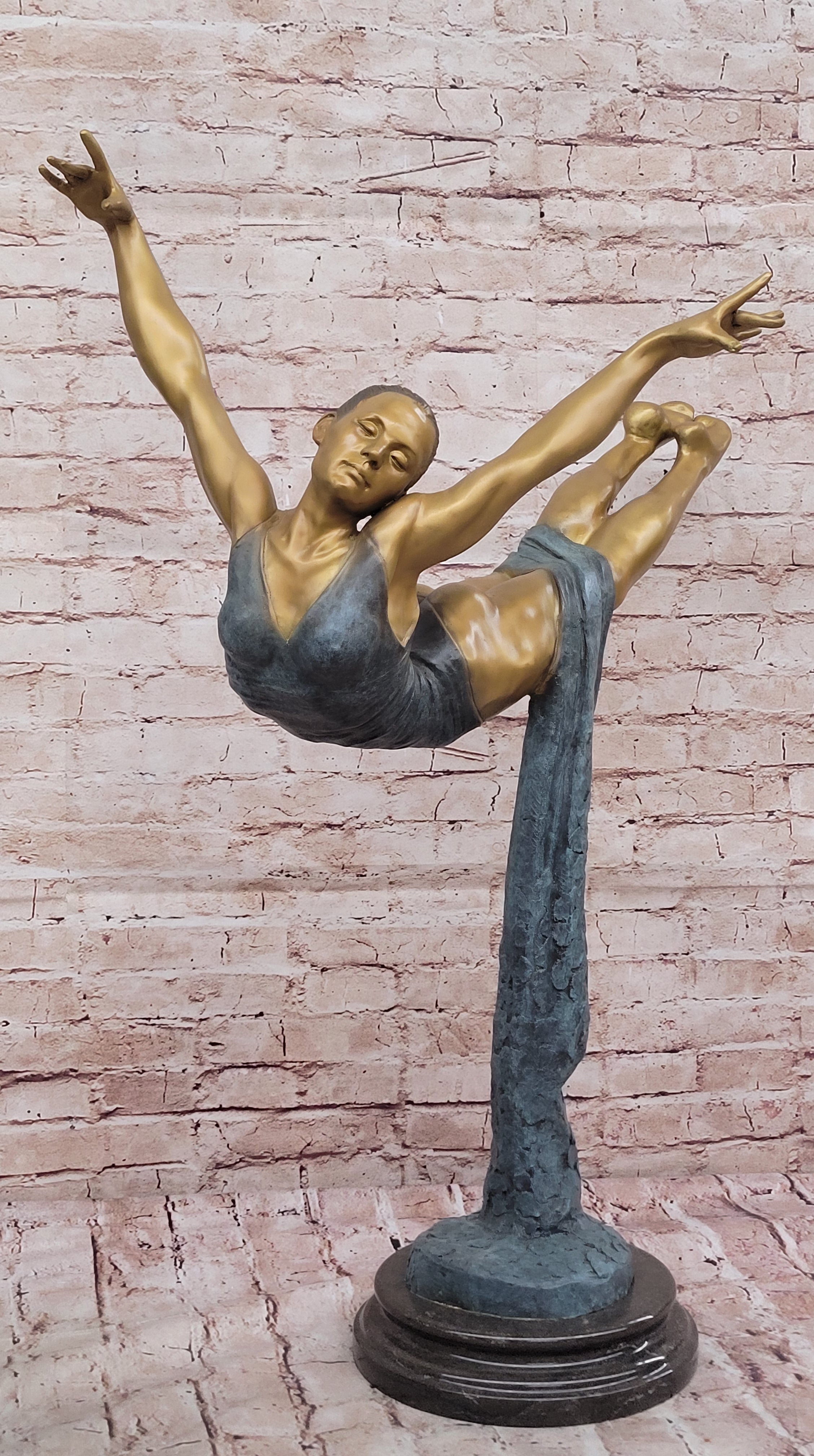 Ballet Dancer Bronze Sculpture Statue Woman in Motion by Aldo Vitaleh Collectible