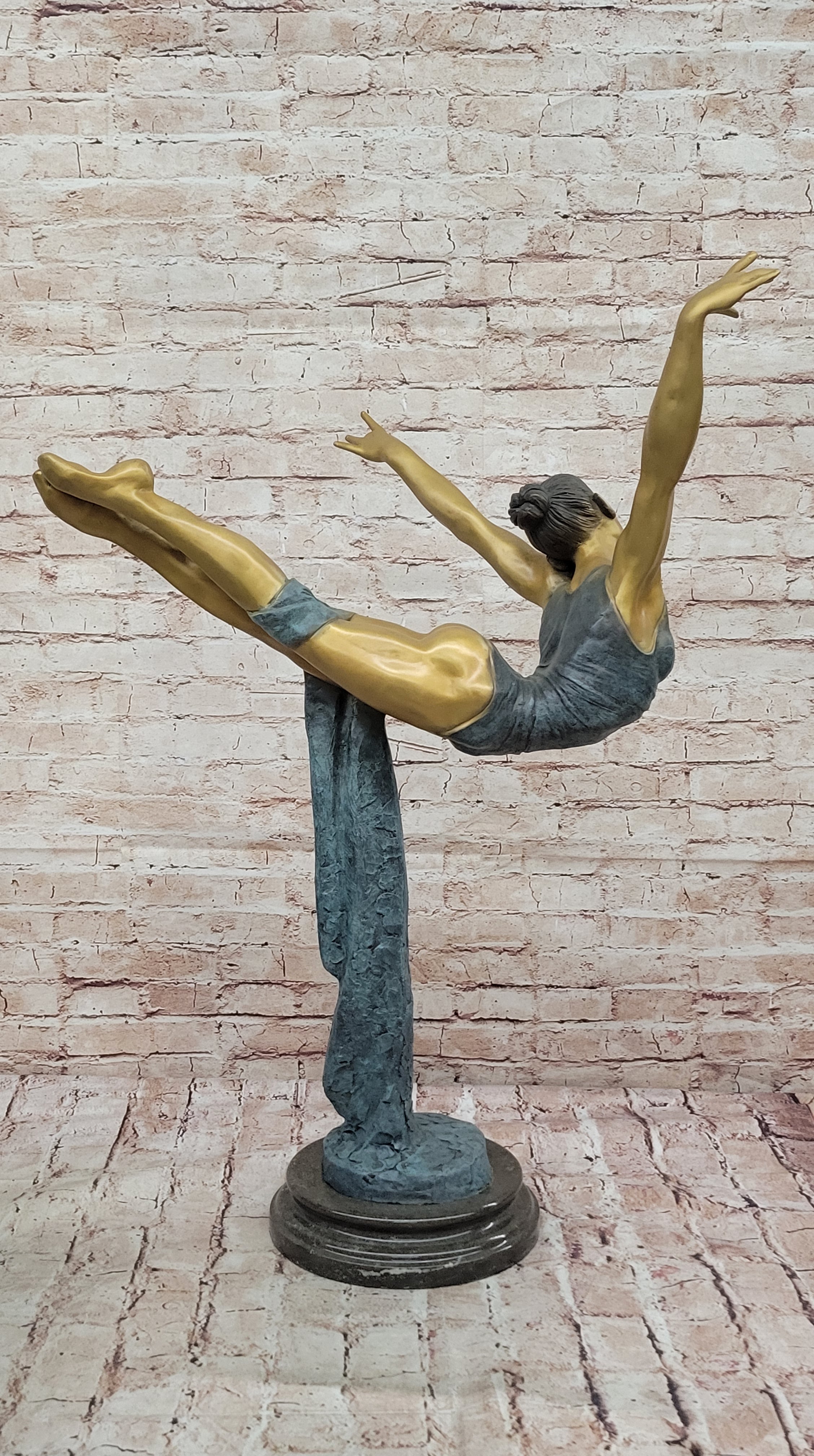 Ballet Dancer Bronze Sculpture Statue Woman in Motion by Aldo Vitaleh Collectible