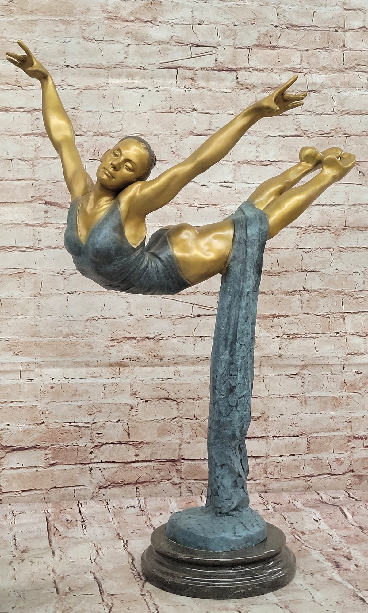 Ballet Dancer Bronze Sculpture Statue Woman in Motion by Aldo Vitaleh Collectible