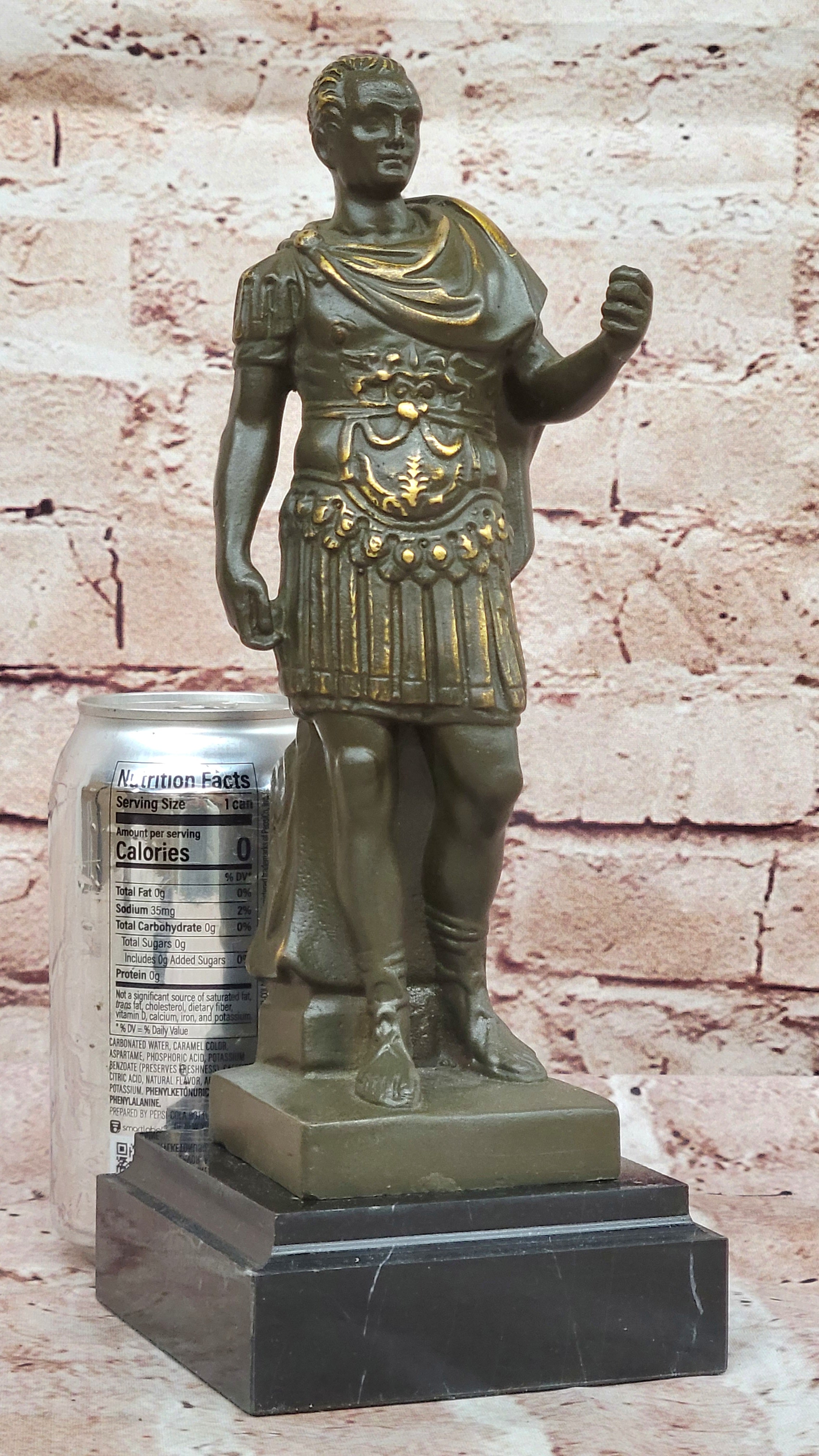 Powerful Bronze Sculpture Statue of Roman Statesman Julius Caesar Figurine