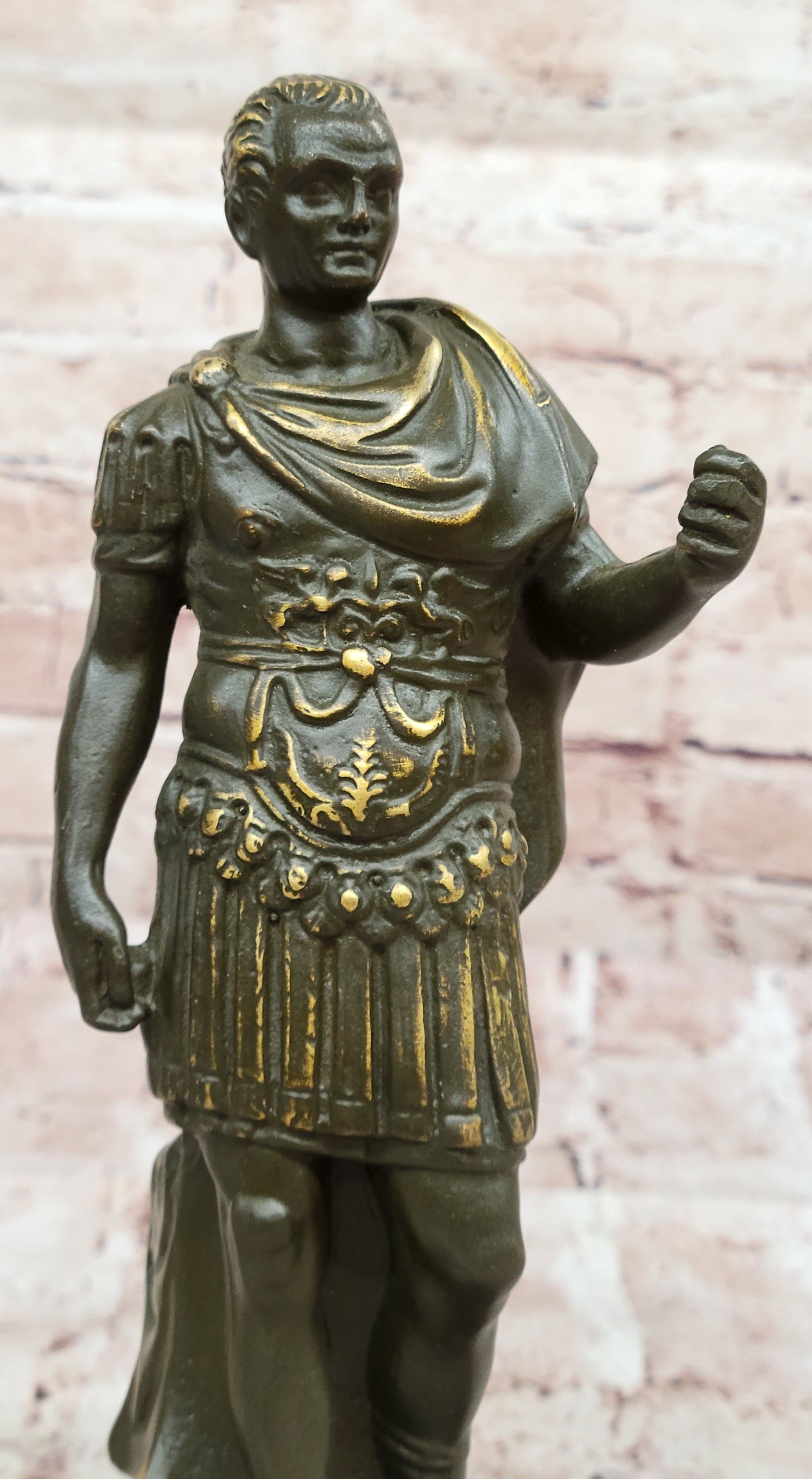 Powerful Bronze Sculpture Statue of Roman Statesman Julius Caesar Figurine