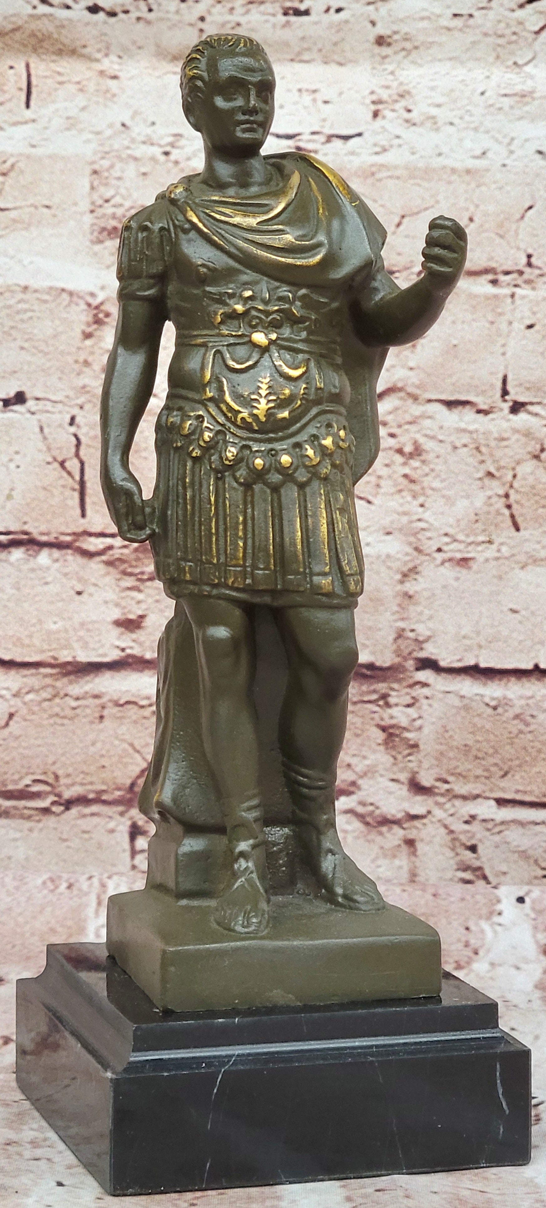 Powerful Bronze Sculpture Statue of Roman Statesman Julius Caesar Figurine