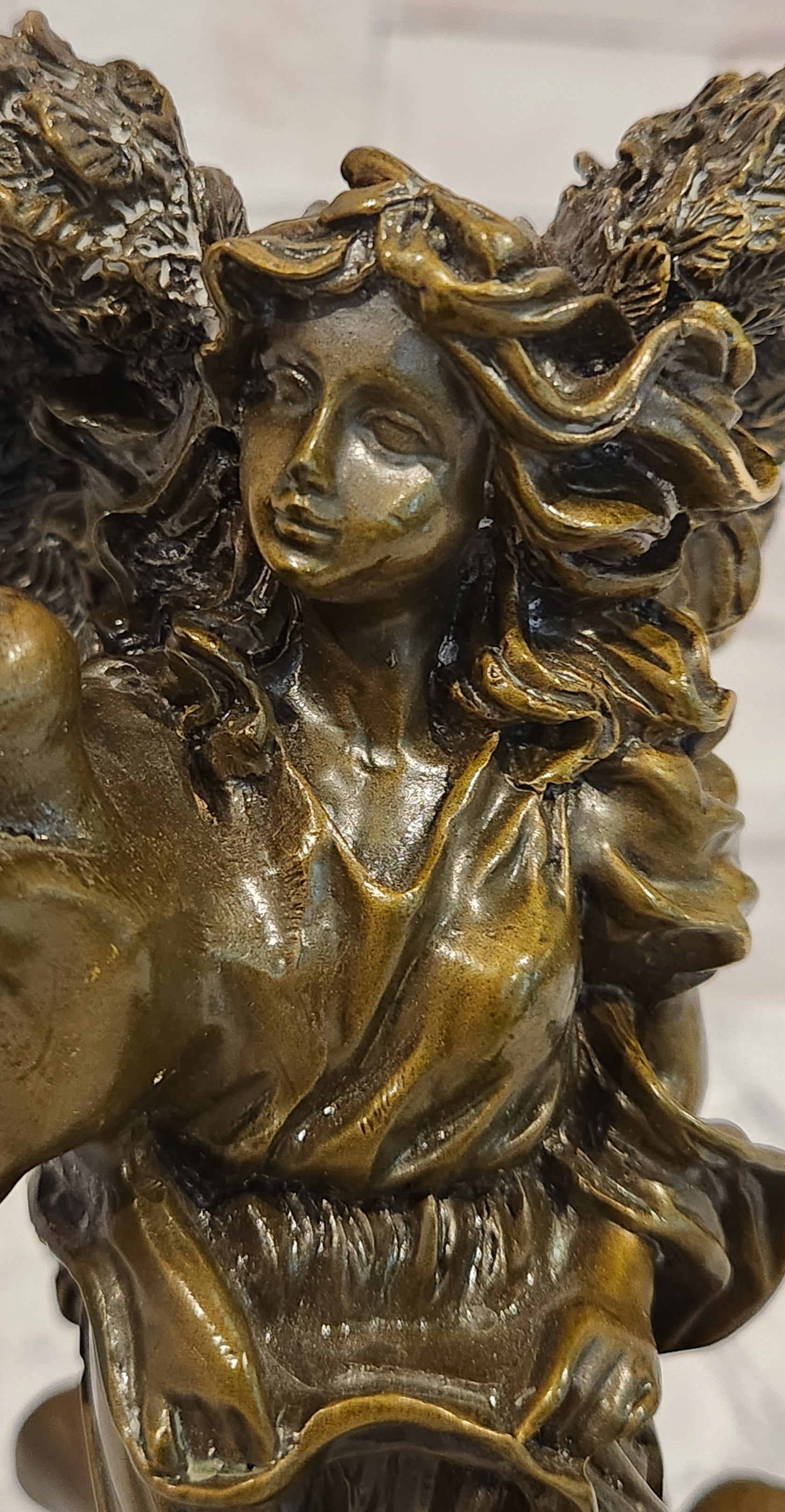 Romantic Bronze Angel Cherubs Statue Signed A Moreau Fine Art Figurine