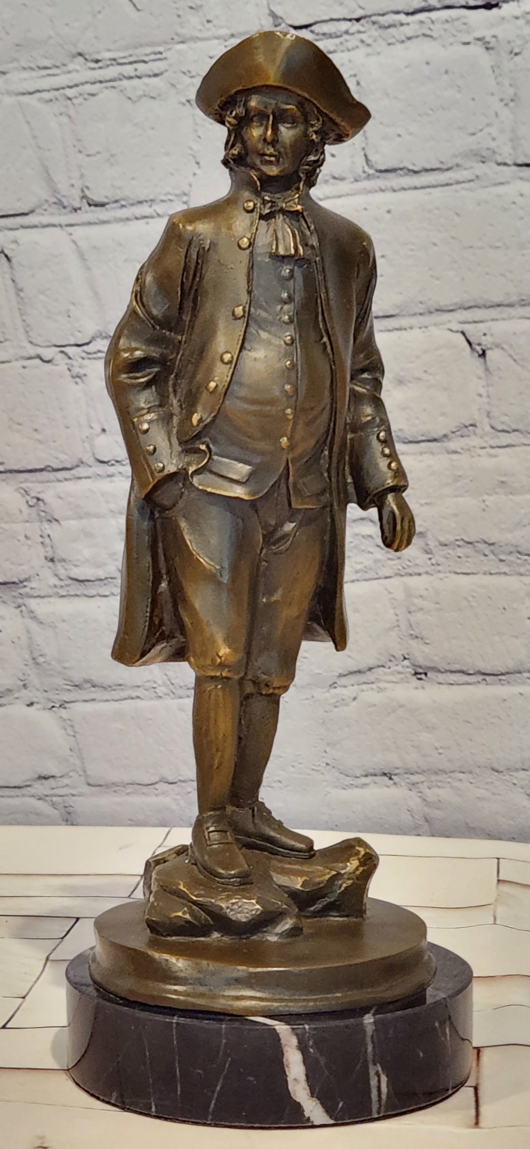 Lopez Bronze Napoleon Sculpture French Commander Statue Historical Art Decor