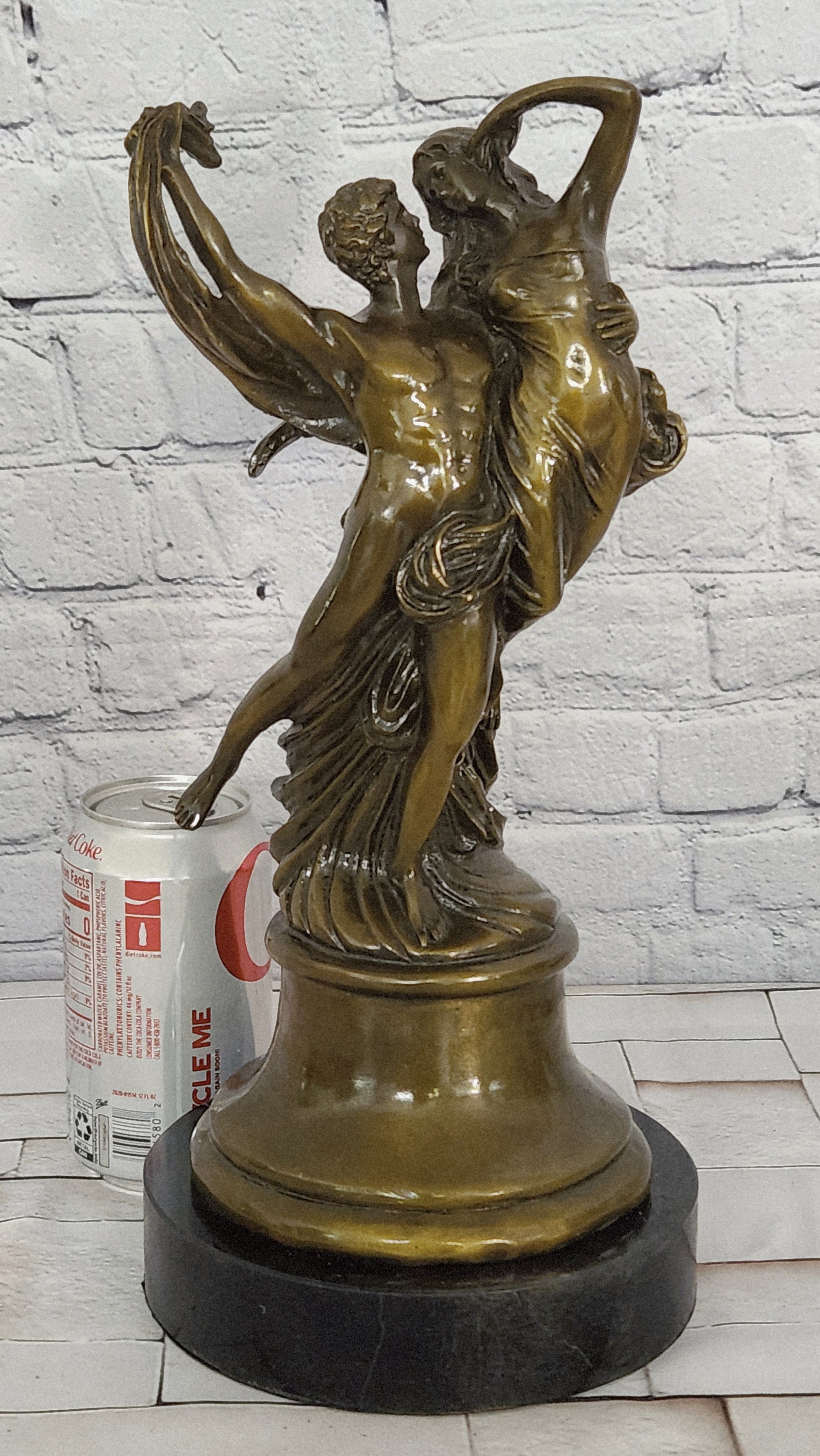 Floating Eros Psyche Bronze Sculpture Love Romance Mythology Fine Art Gift Artwork