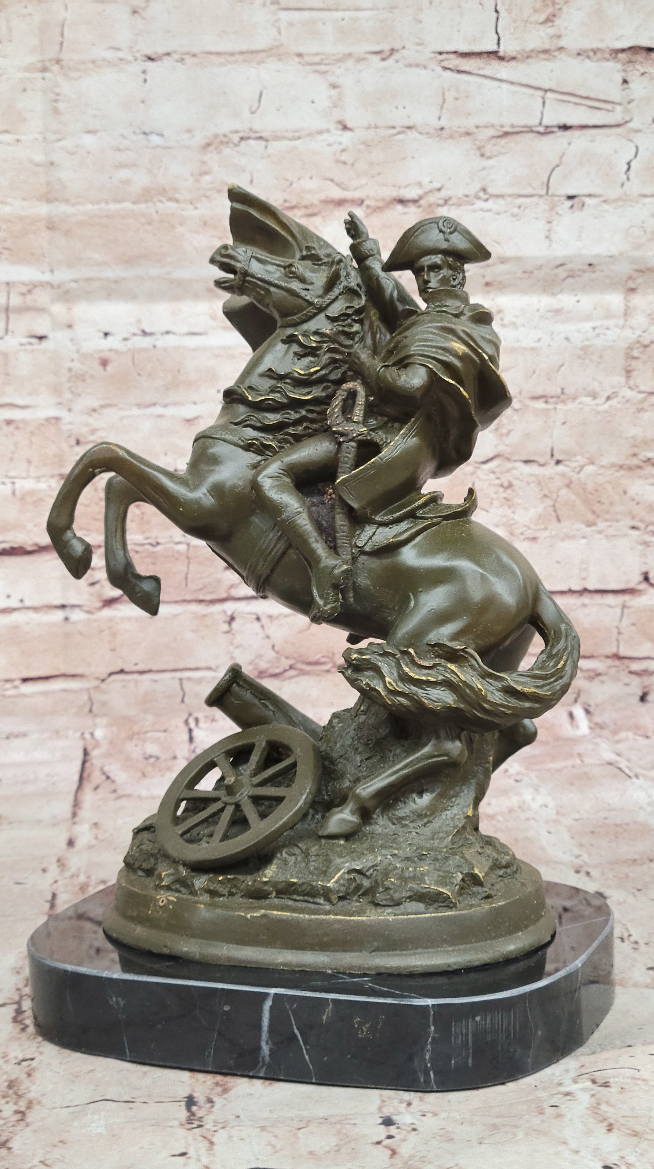 Hot Cast Bronze Sculpture of Napoleon Bonaparte on Horse Historical Statue French Decor