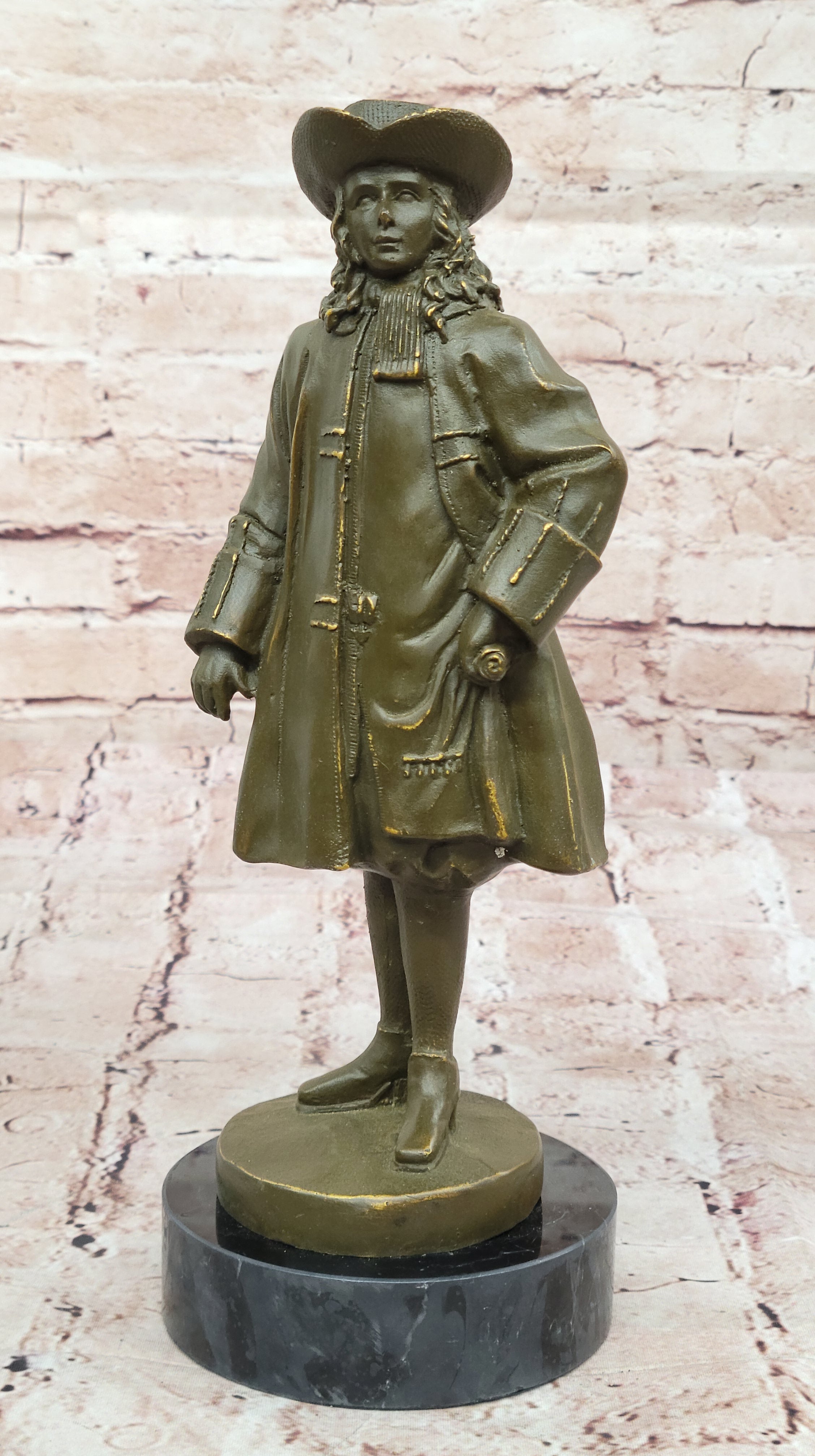 Original William Penn Sculpture – Bronze Figurine by Milo, Collector Edition