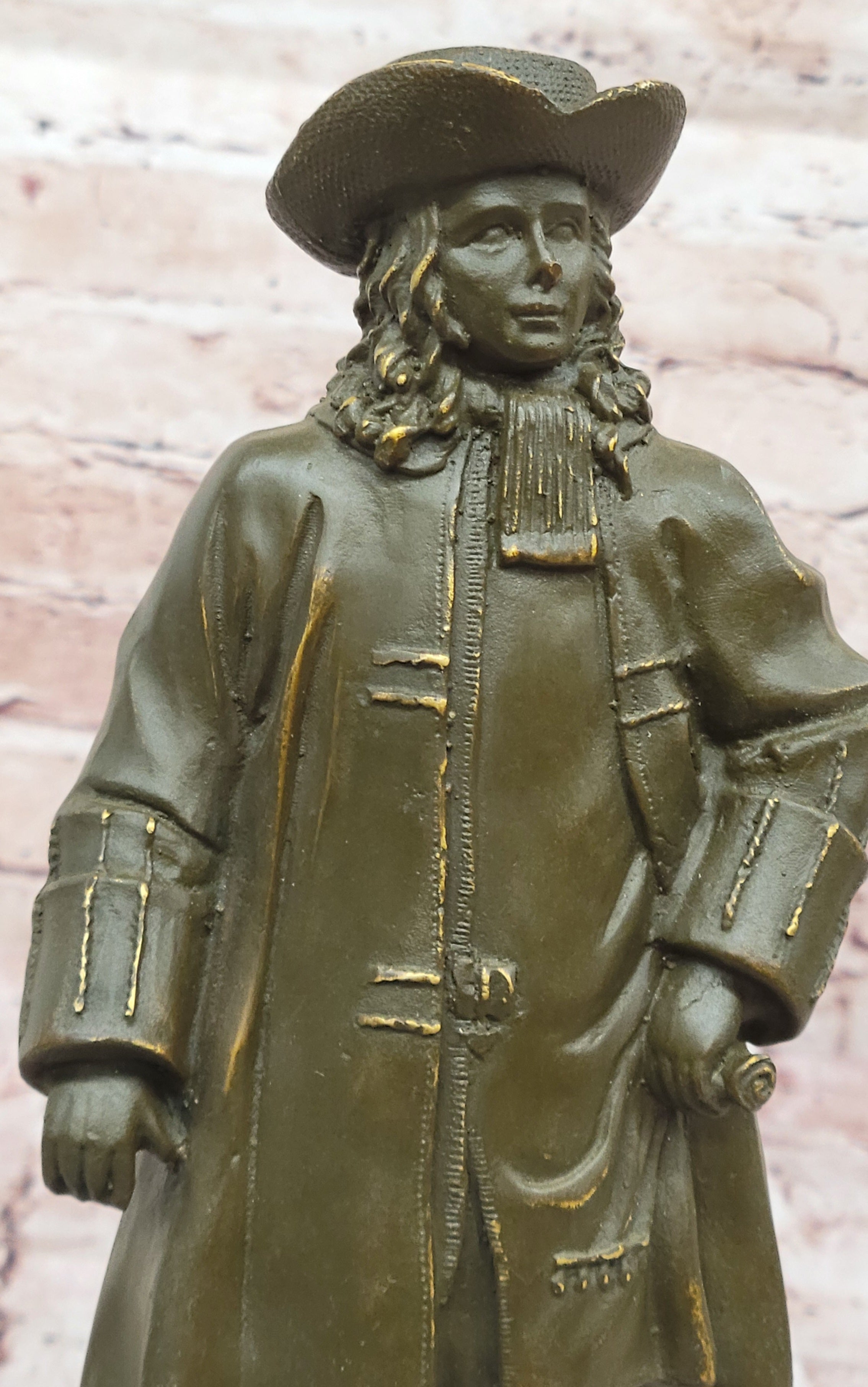 Original William Penn Sculpture – Bronze Figurine by Milo, Collector Edition