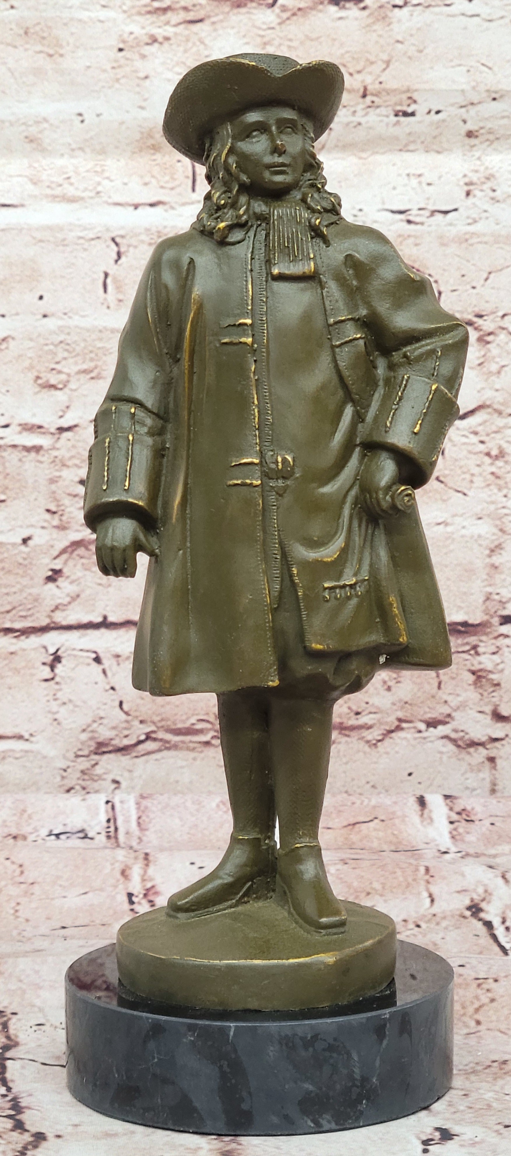 Original William Penn Sculpture – Bronze Figurine by Milo, Collector Edition