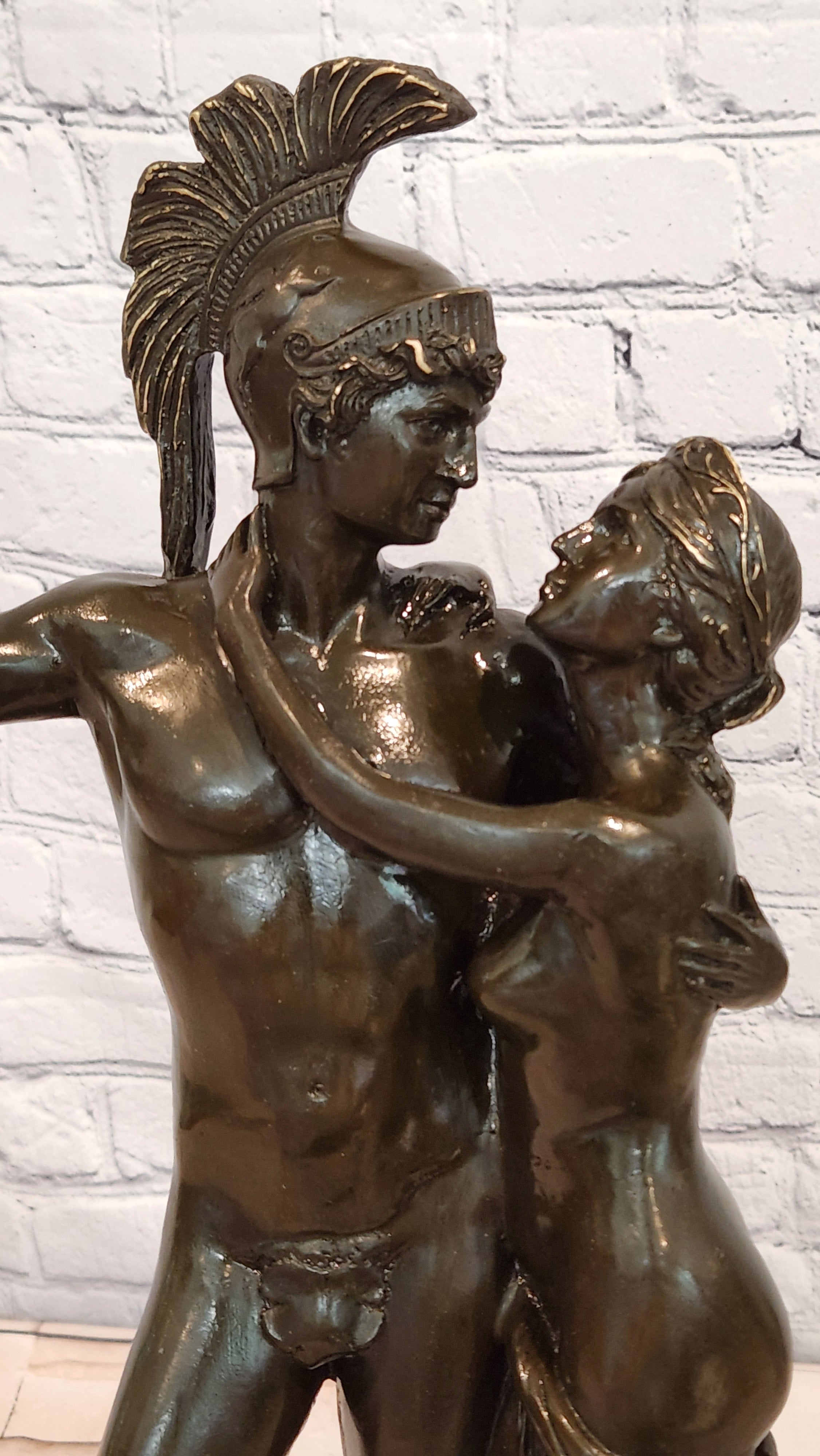 Bronze Mythological Couple Sculpture Mars and Venus Collectible Fine Art Deco