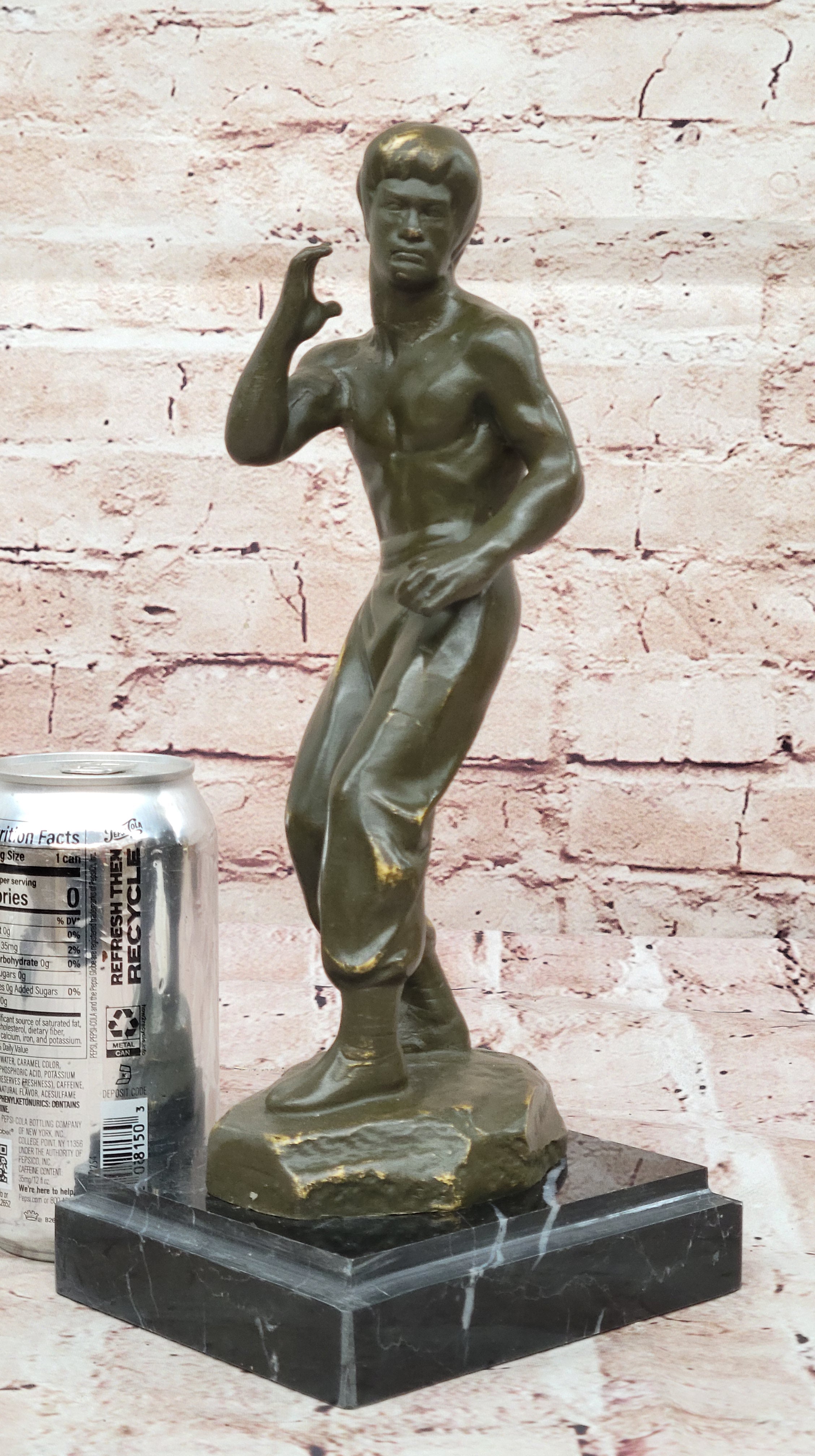 Bruce Lee Kung Fu Legend Bronze Statue by Mavchi Hand Made Collectible Artwork Sculpture