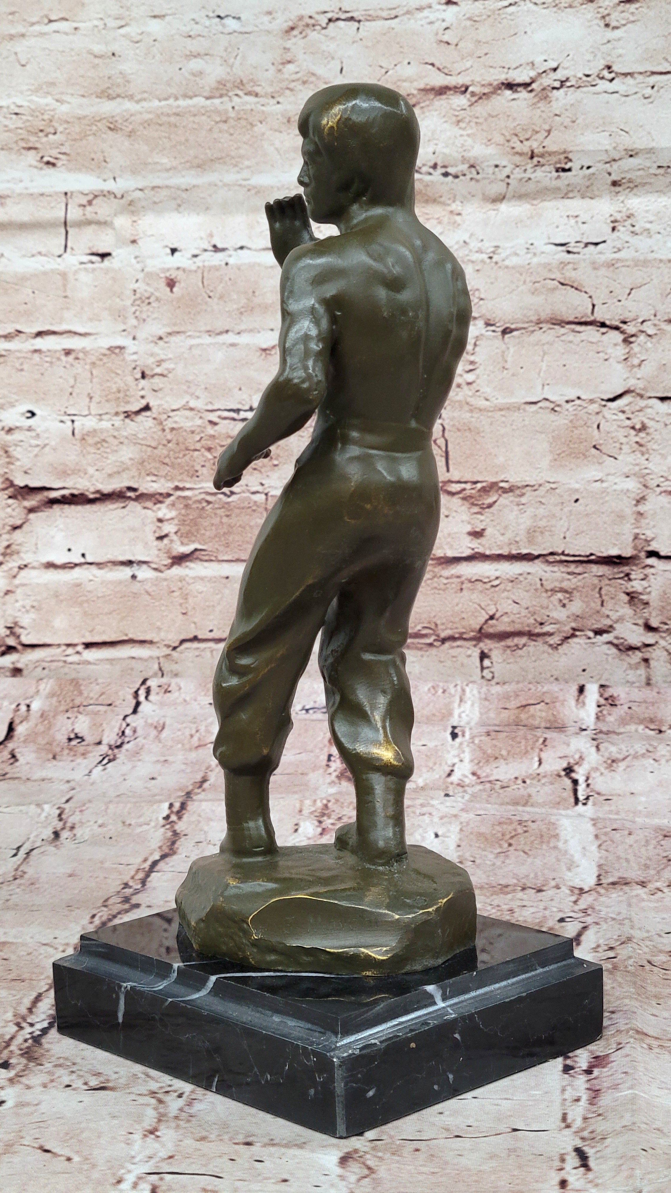 Bruce Lee Kung Fu Legend Bronze Statue by Mavchi Hand Made Collectible Artwork Sculpture