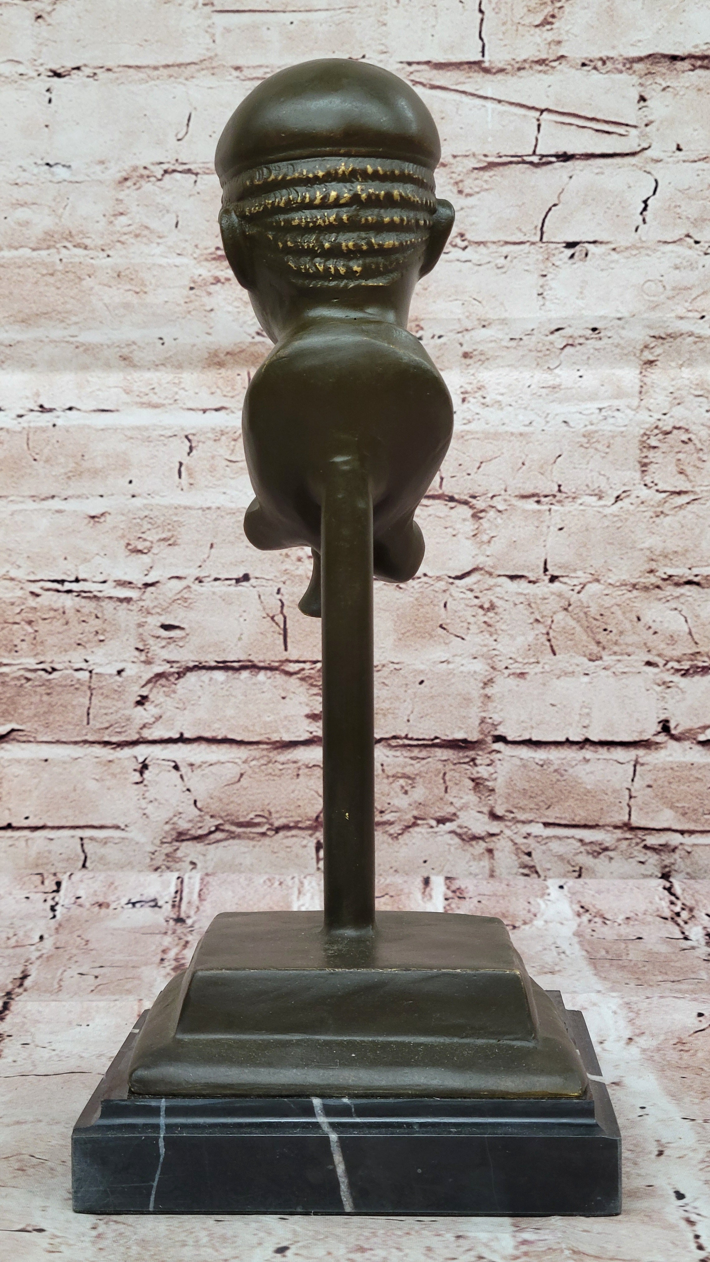 Bronze Jazz Musician Playing Trumpet – Modern Art Sculpture Signed Williams