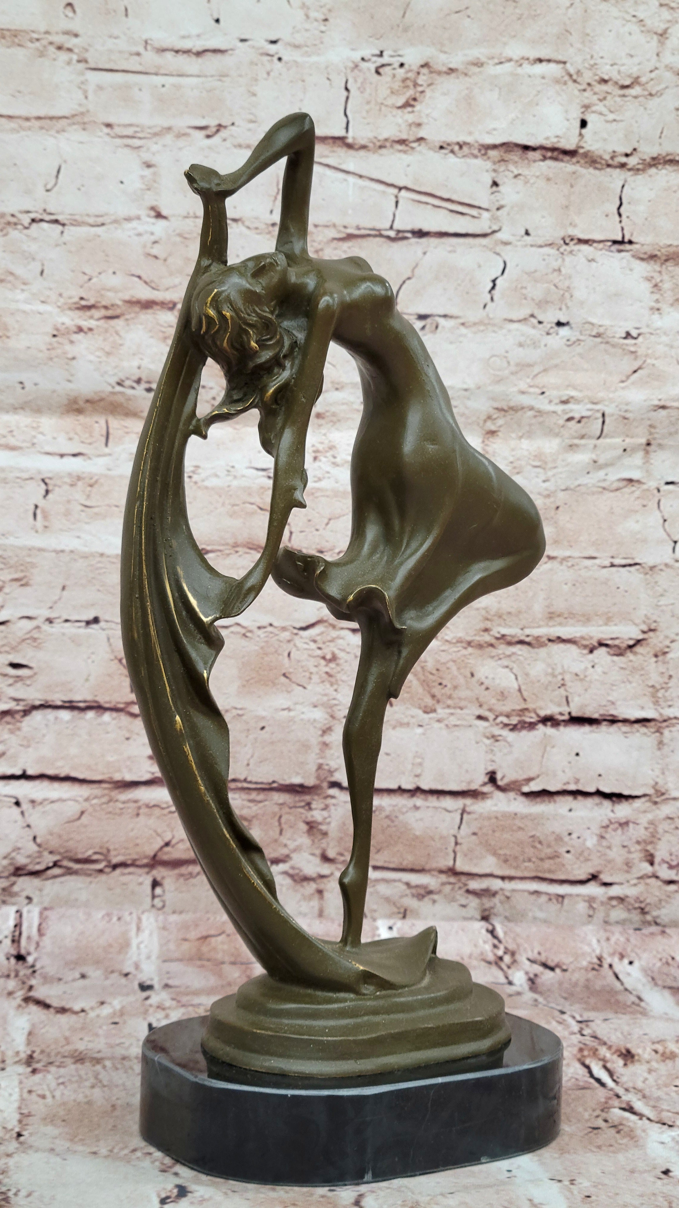 Aldo Vitaleh Erotic Dancer Bronze Sculpture Statue Signed Numbered Collector`s Figurine