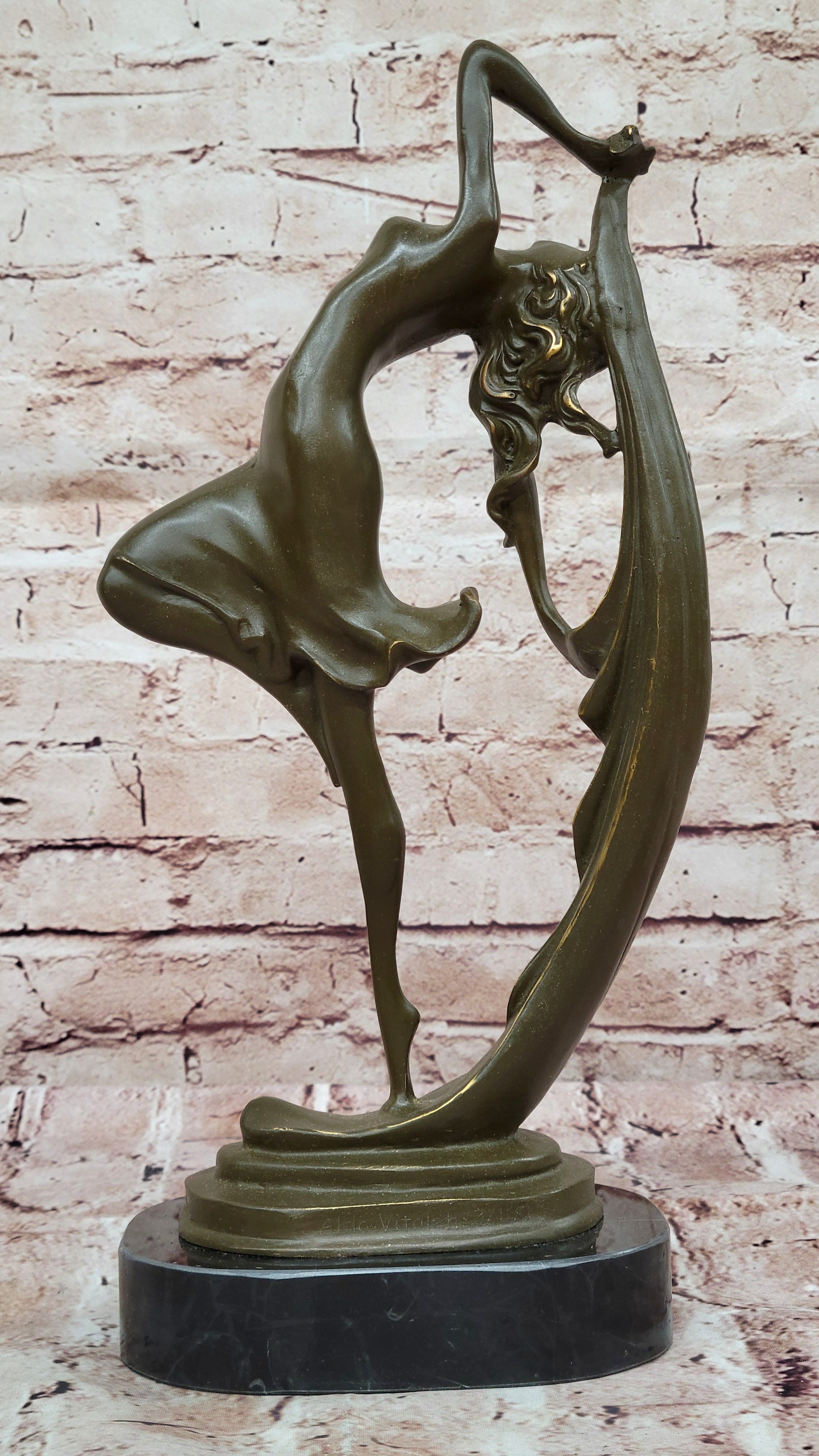 Aldo Vitaleh Erotic Dancer Bronze Sculpture Statue Signed Numbered Collector`s Figurine