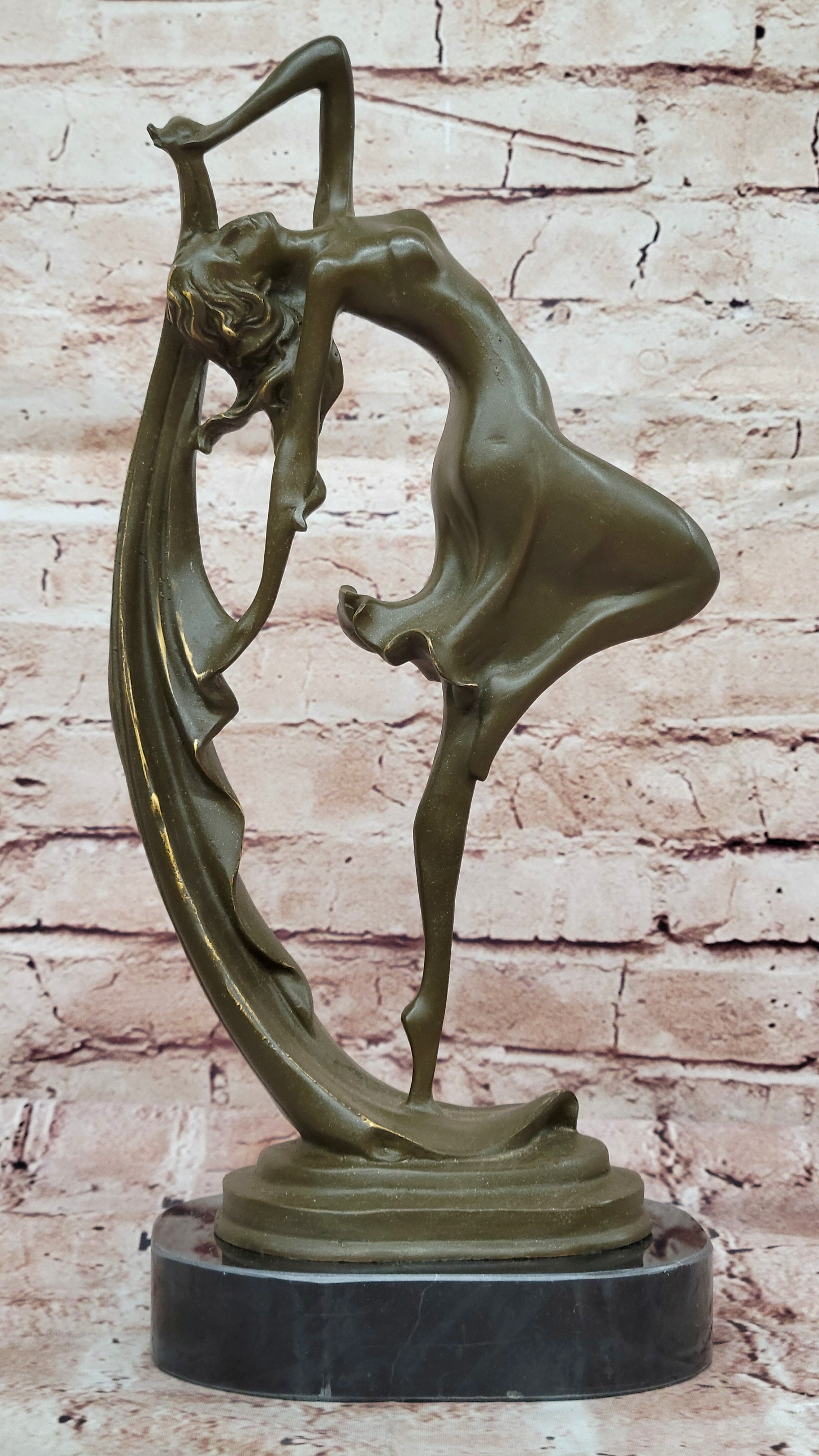 Aldo Vitaleh Erotic Dancer Bronze Sculpture Statue Signed Numbered Collector`s Figurine