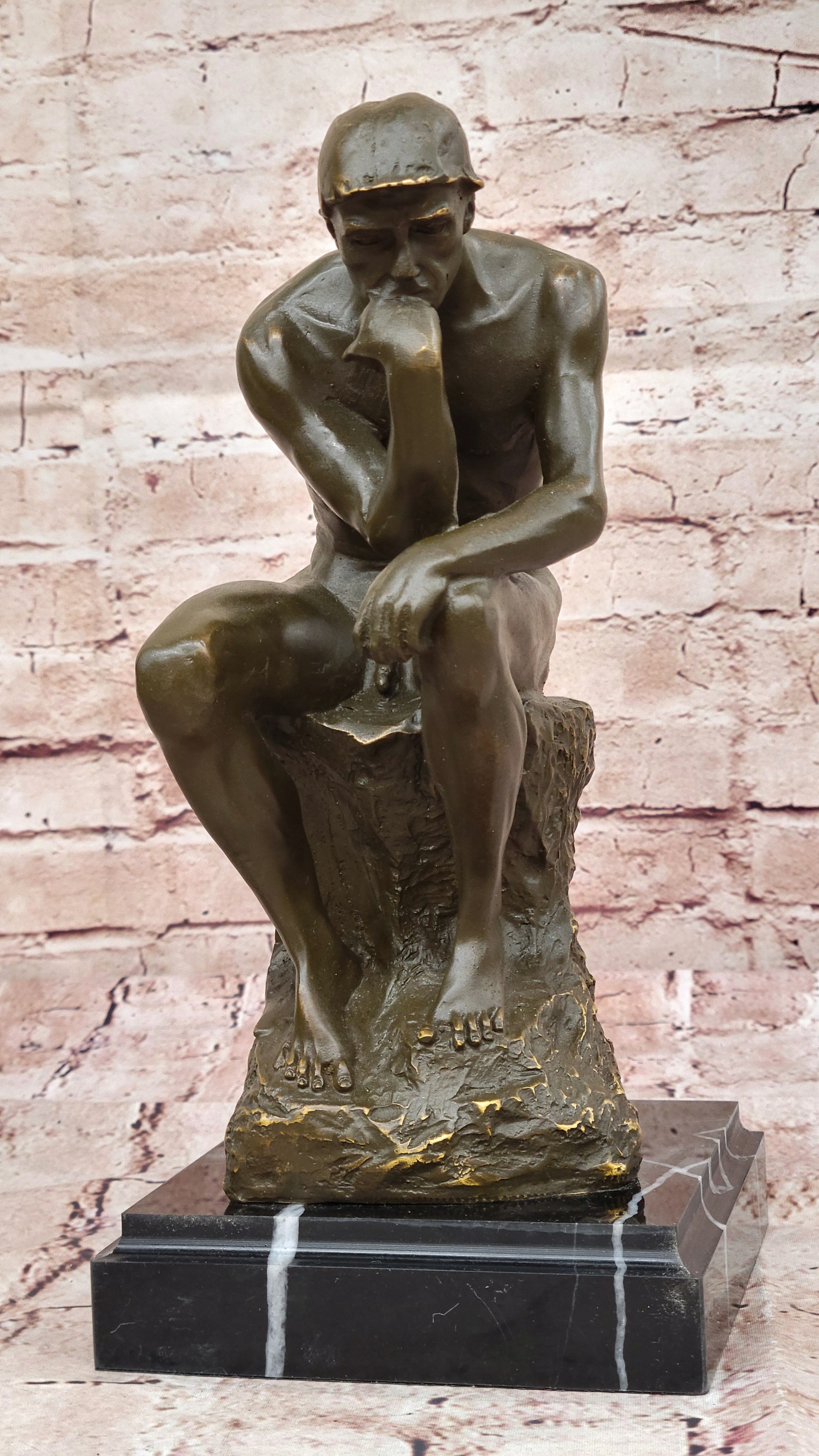 The Thinker Bronze Sculpture Statue – Elegant Figurine for Home or Study Decor