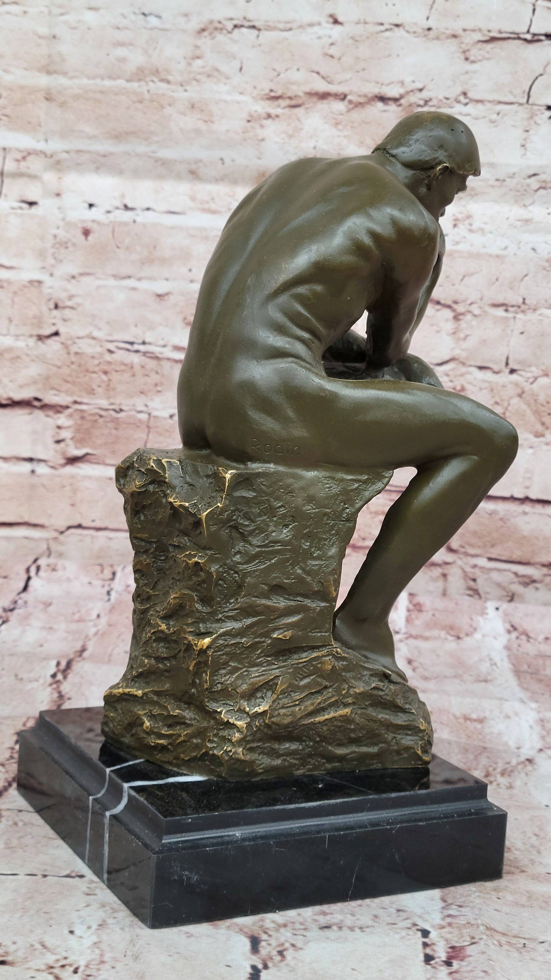The Thinker Bronze Sculpture Statue – Elegant Figurine for Home or Study Decor