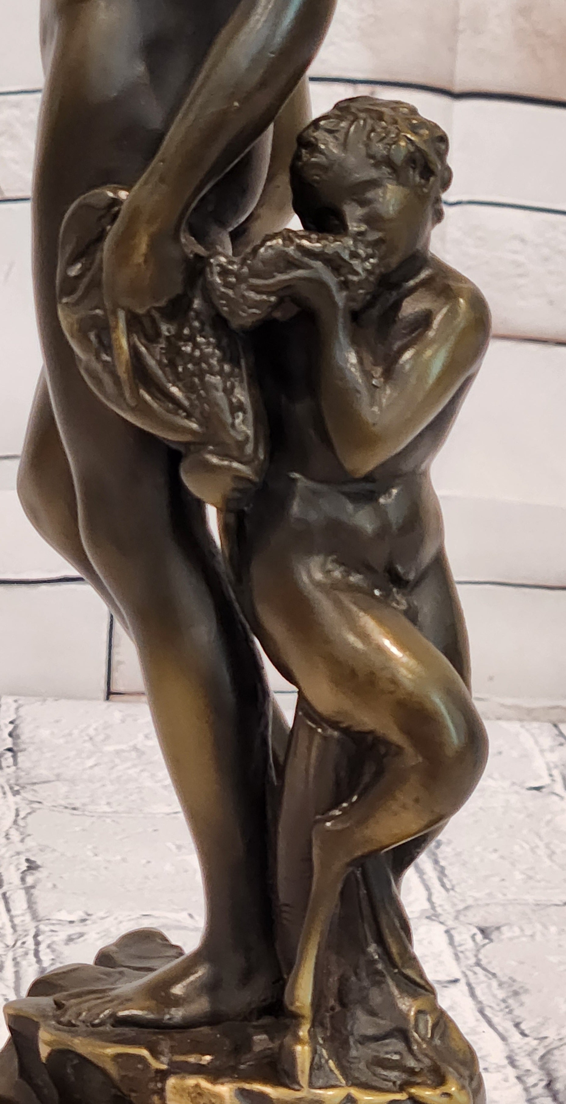 Bacchus Wine God Bronze Figurine Dionysus Mythology Statue Classical Decor