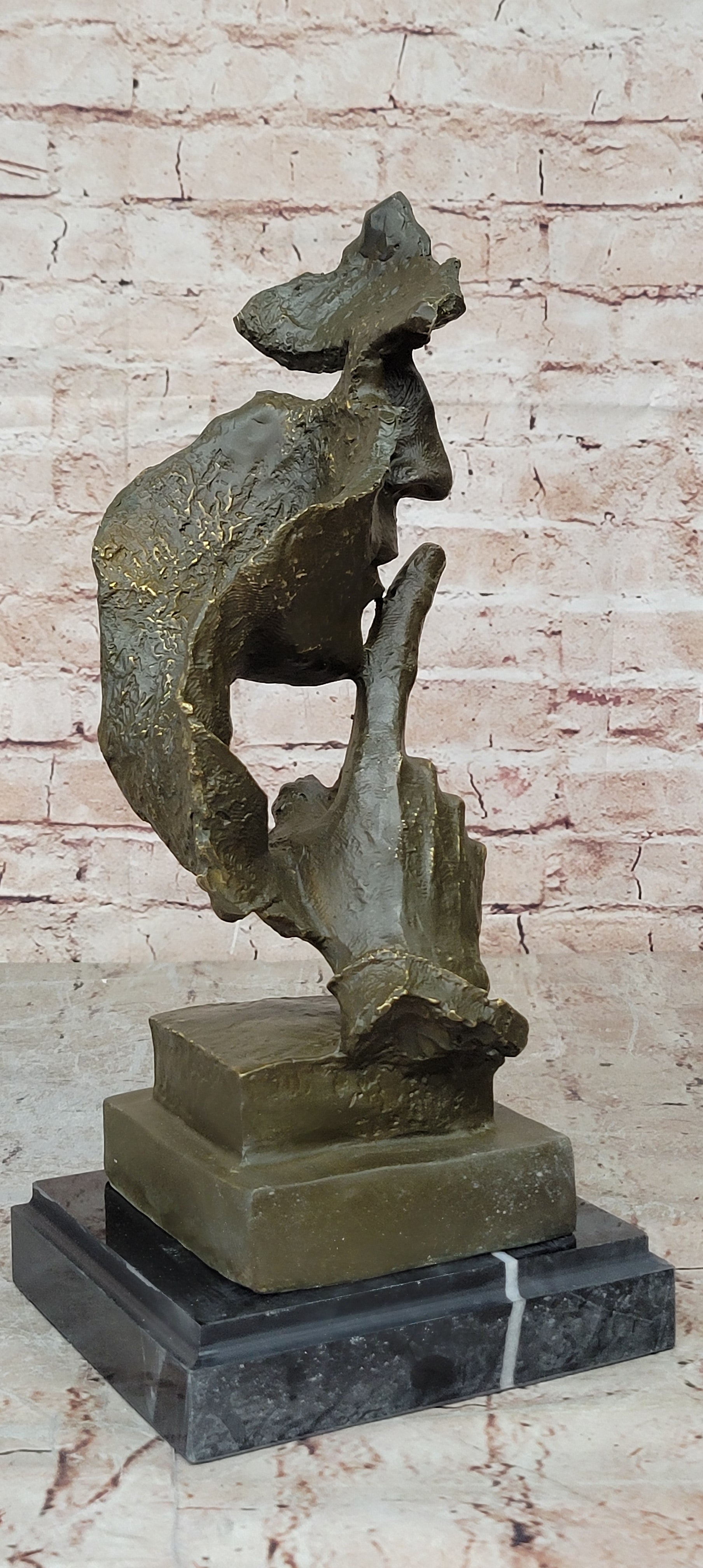 Modern Art Bronze Sculpture Statue by Salvador Dali Silent Man Collectible Home Figurine