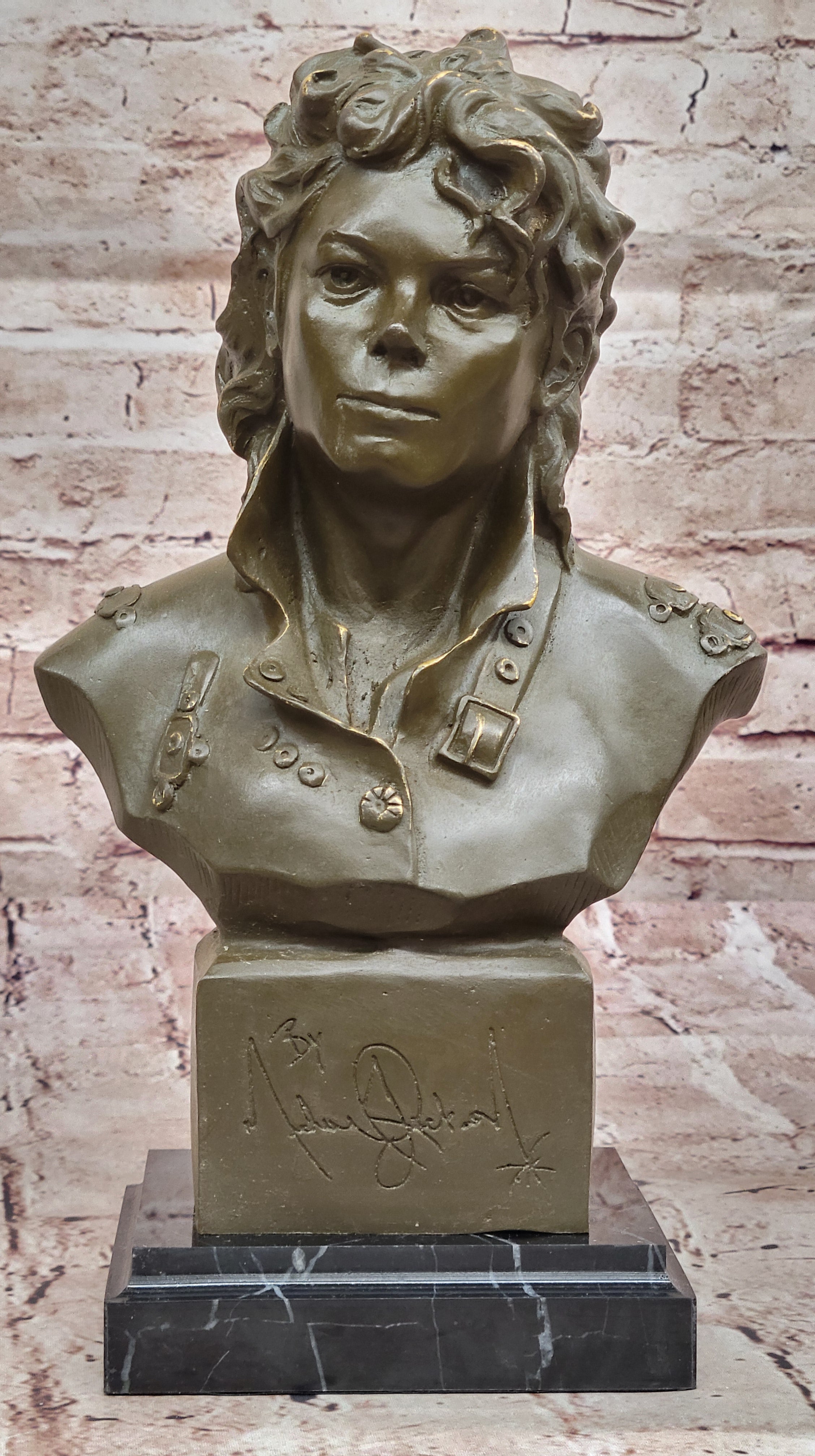 Limited Edition Michael Jackson Head Bust Sculpture Signed by Mavchi Music Icon Collectible