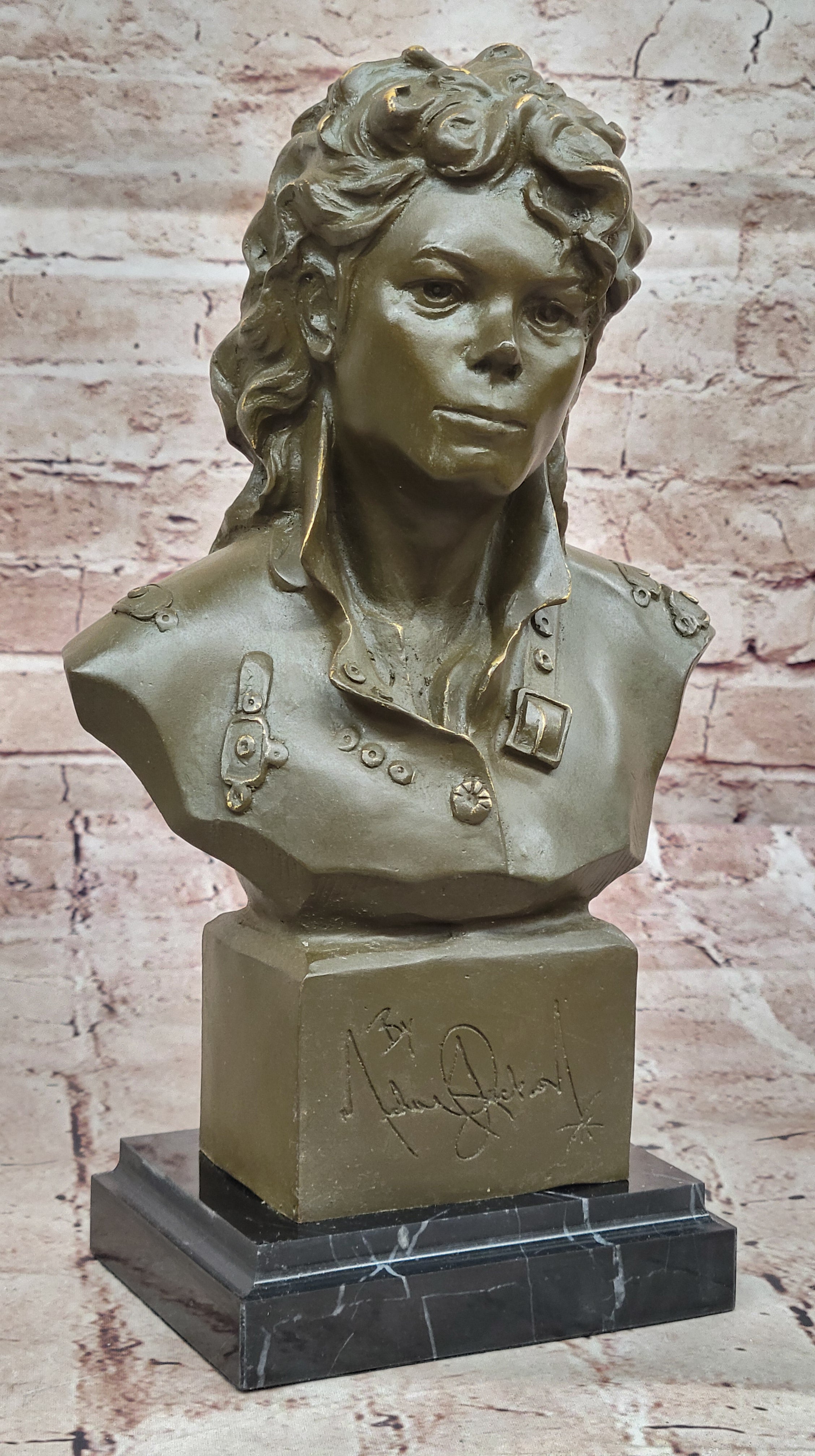 Limited Edition Michael Jackson Head Bust Sculpture Signed by Mavchi Music Icon Collectible