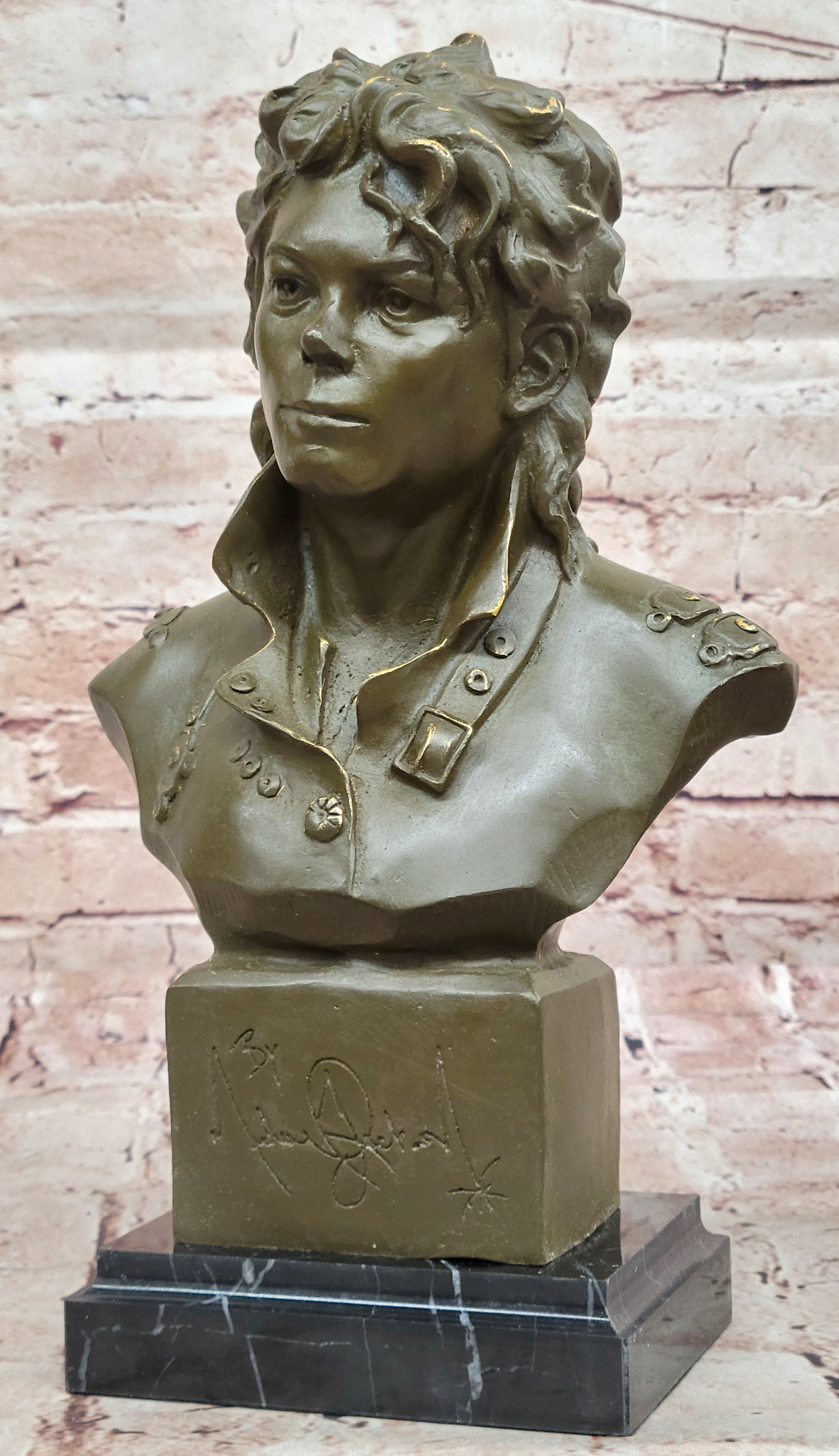 Limited Edition Michael Jackson Head Bust Sculpture Signed by Mavchi Music Icon Collectible