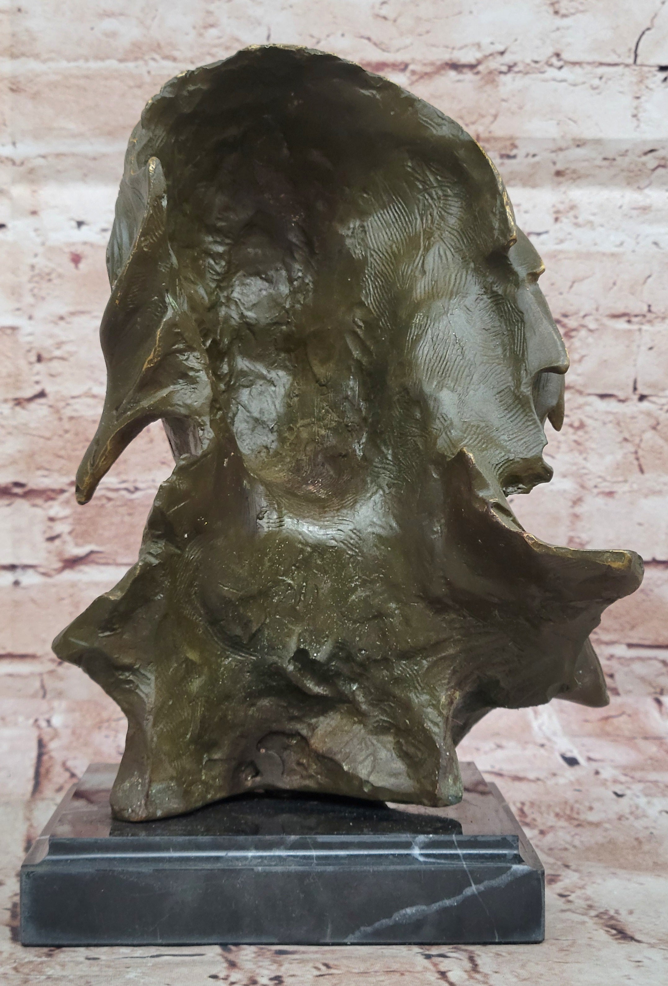 Mavchi Signed Nicolas Cage Bronze Bust Sculpture Movie Star Hot Cast Limited Edition Artwork