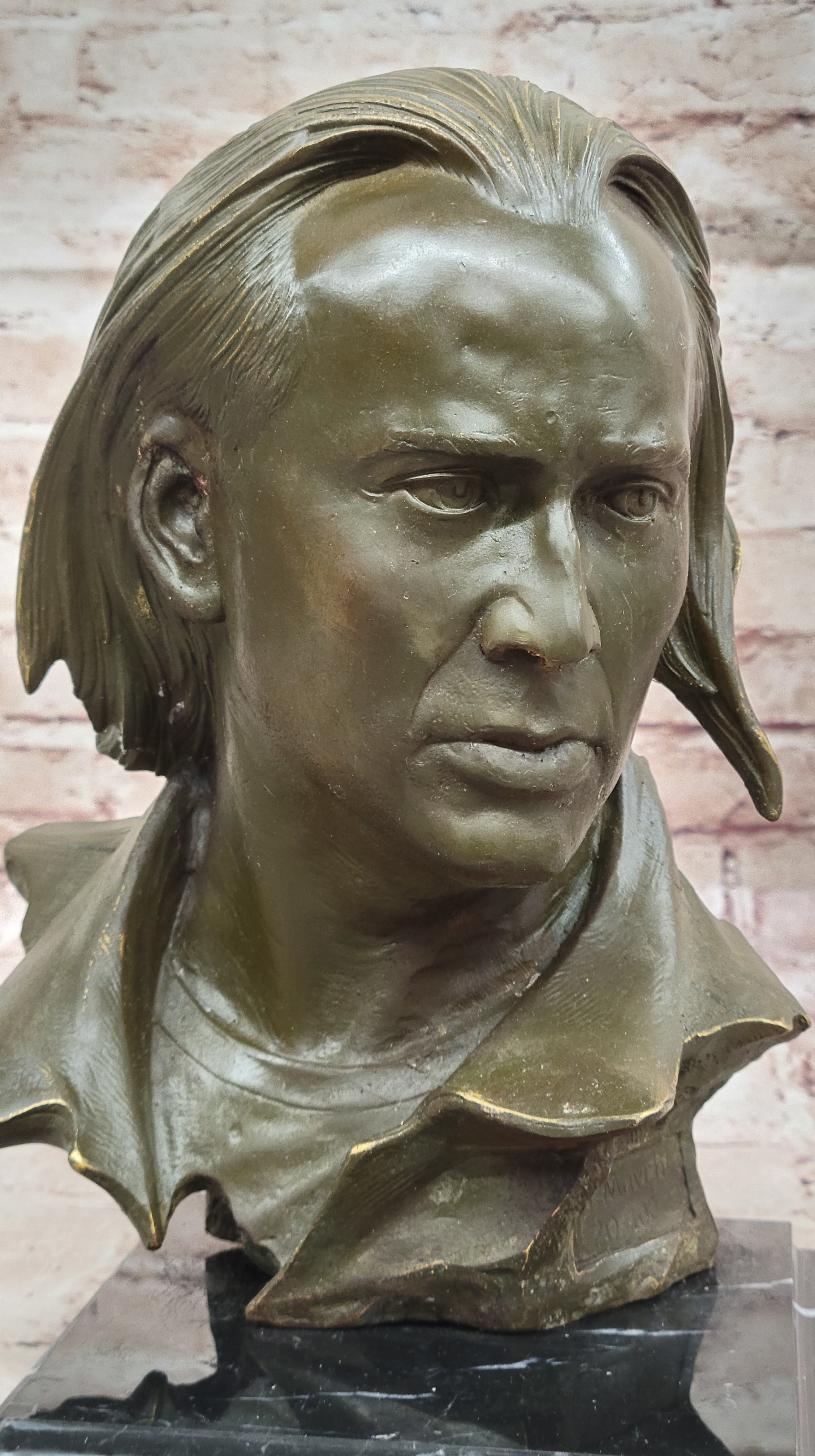 Mavchi Signed Nicolas Cage Bronze Bust Sculpture Movie Star Hot Cast Limited Edition Artwork