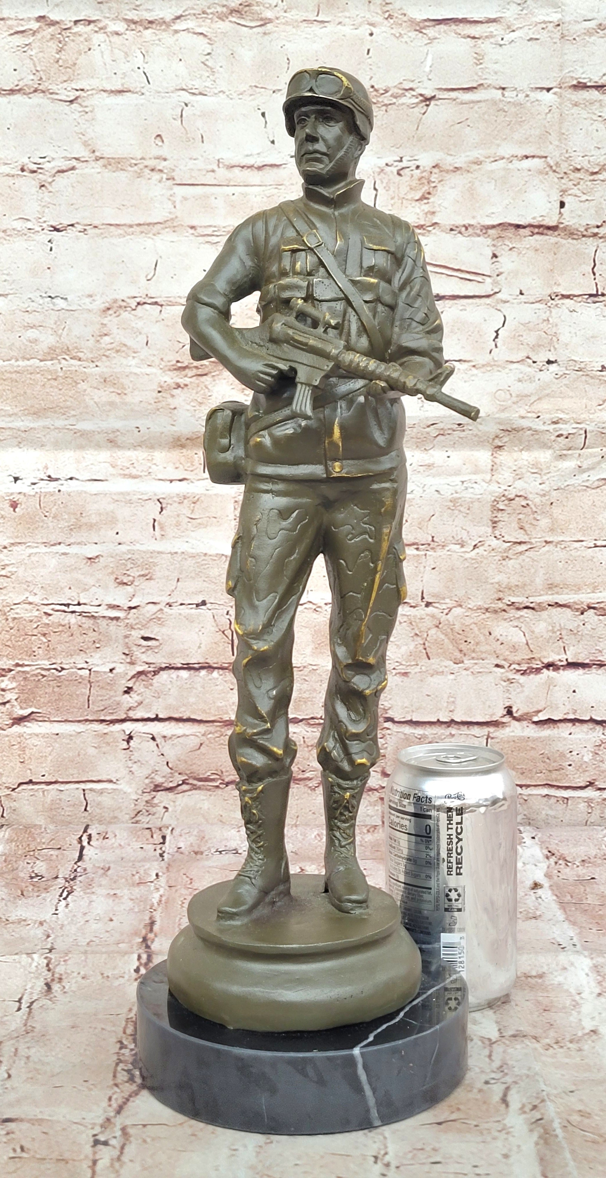 Limited Edition Bronze Army Trooper Sculpture Statue by Fisher Veteran Tribute Art