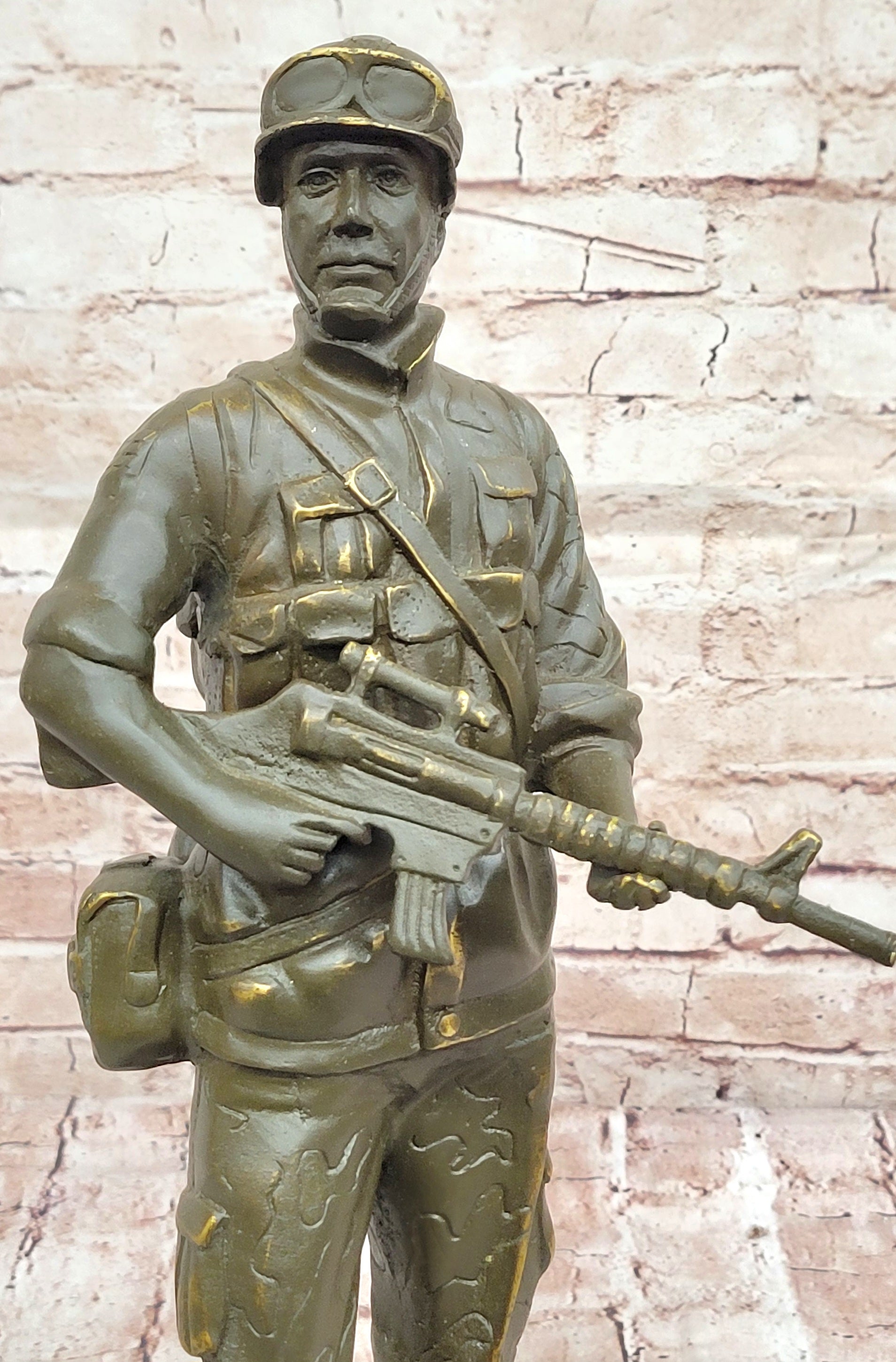 Limited Edition Bronze Army Trooper Sculpture Statue by Fisher Veteran Tribute Art
