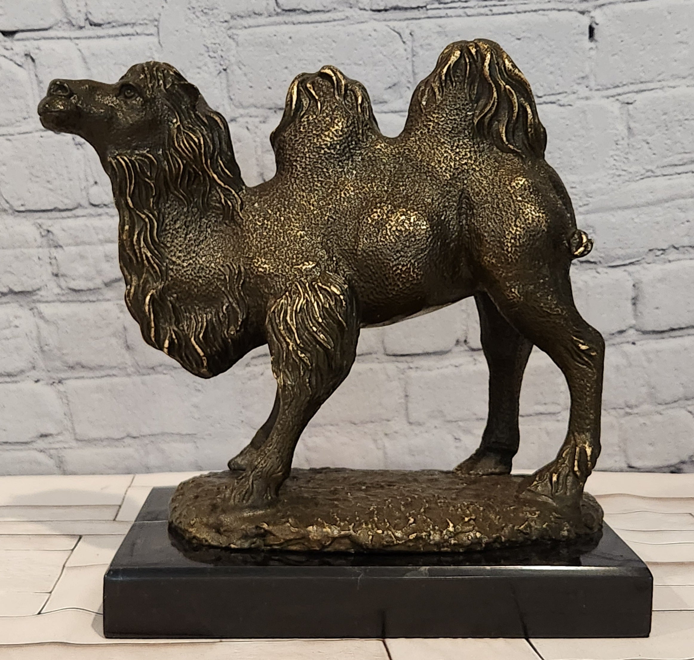 Milo Bronze Camel Figurine Large Desert Animal Sculpture Vintage Fine Art Collectible