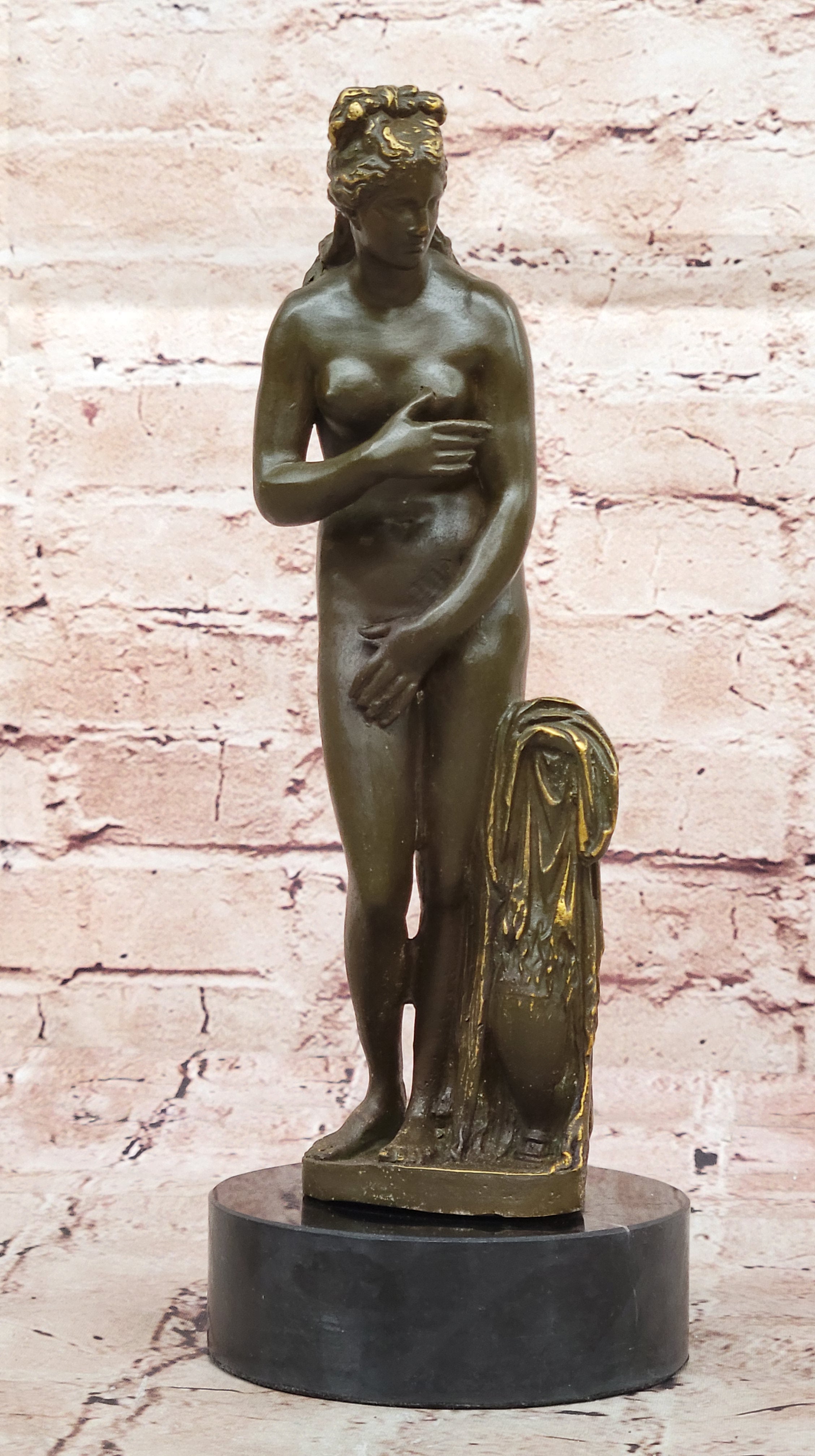 Bronze Sculpture of Venus Greek Goddess Aphrodite Signed Patoue Myth Collectible Art