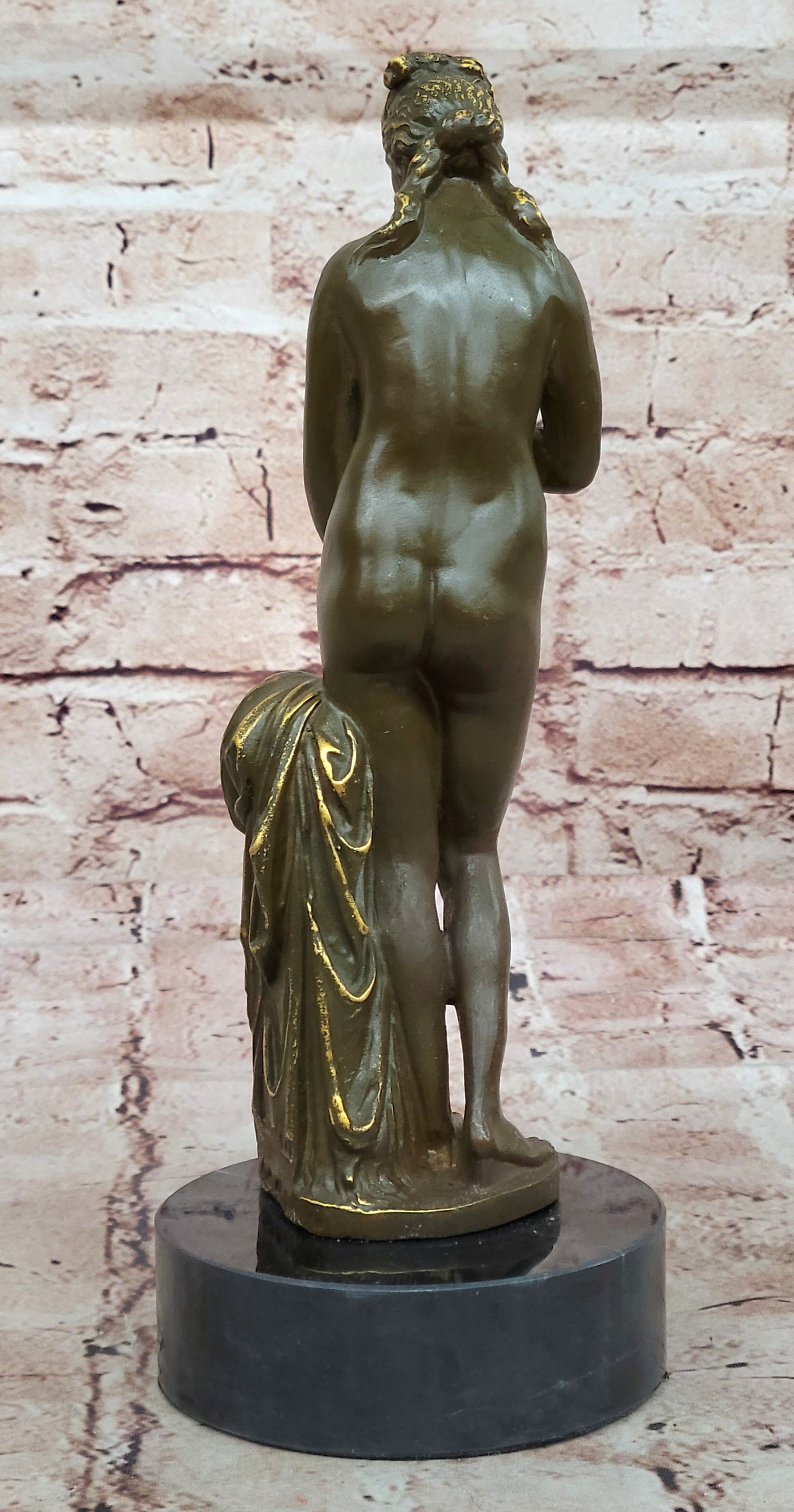 Bronze Sculpture of Venus Greek Goddess Aphrodite Signed Patoue Myth Collectible Art