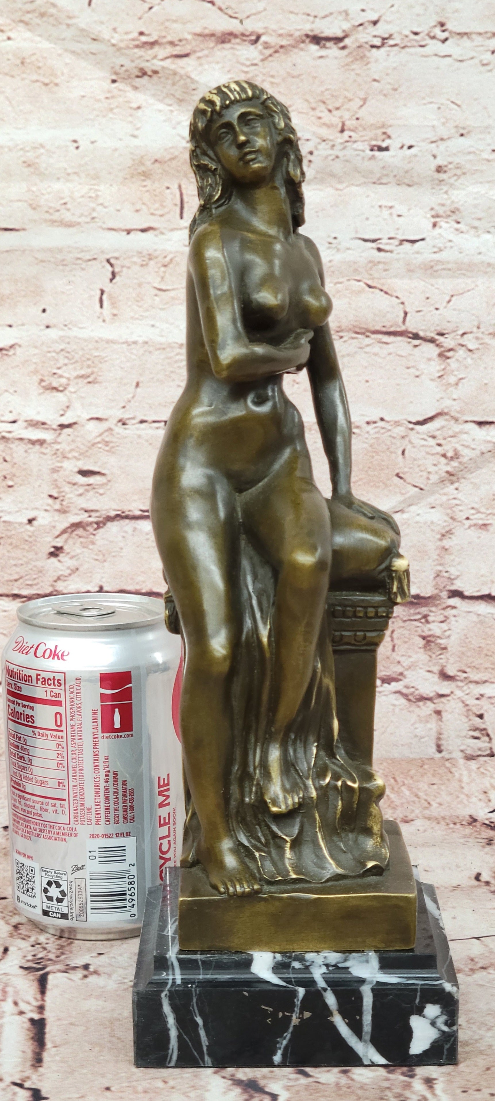 Bronze Seated Woman Sculpture Jean Patoue Neoclassical Fine Art Decor