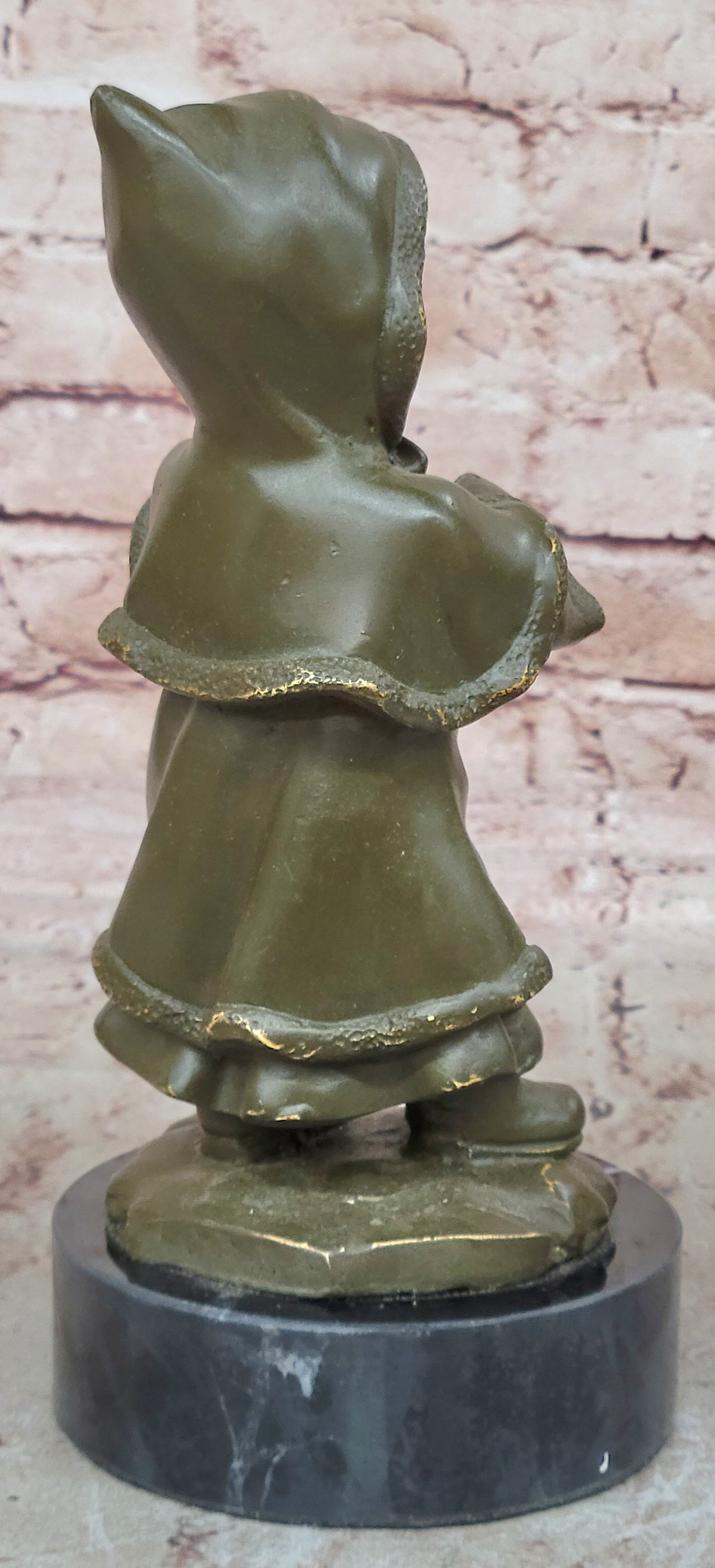 Violin Prodigy Girl Bronze Sculpture Statue Child Musician by Jean Patoue