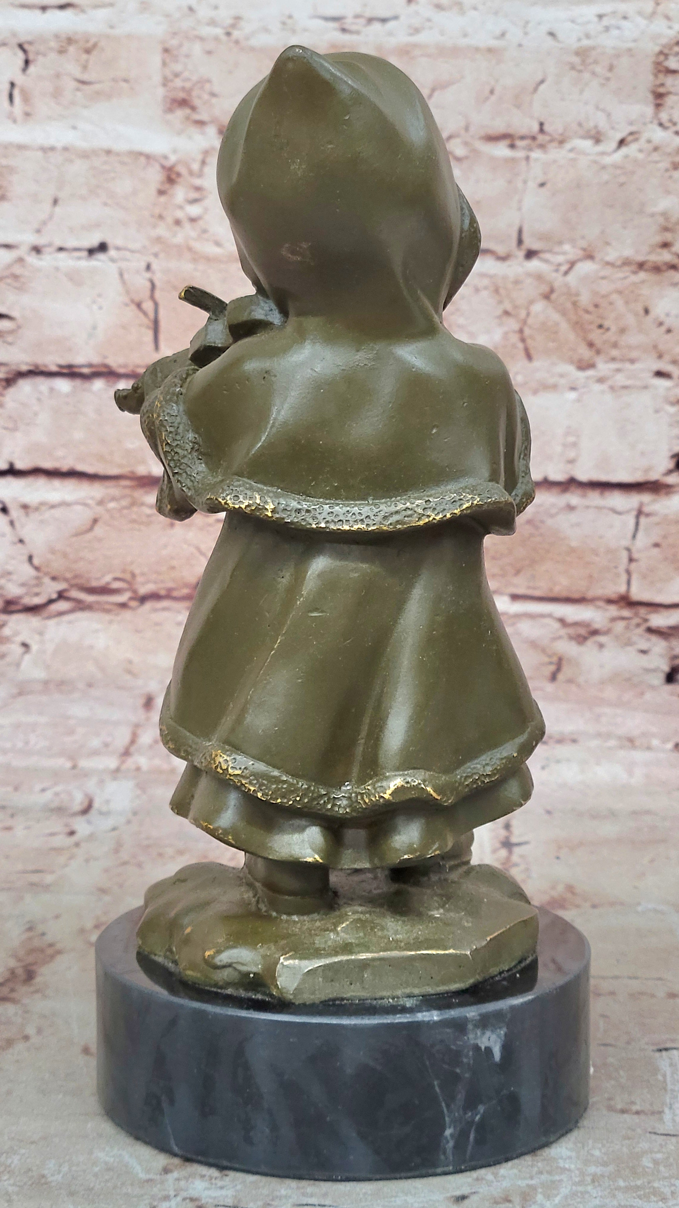 Violin Prodigy Girl Bronze Sculpture Statue Child Musician by Jean Patoue