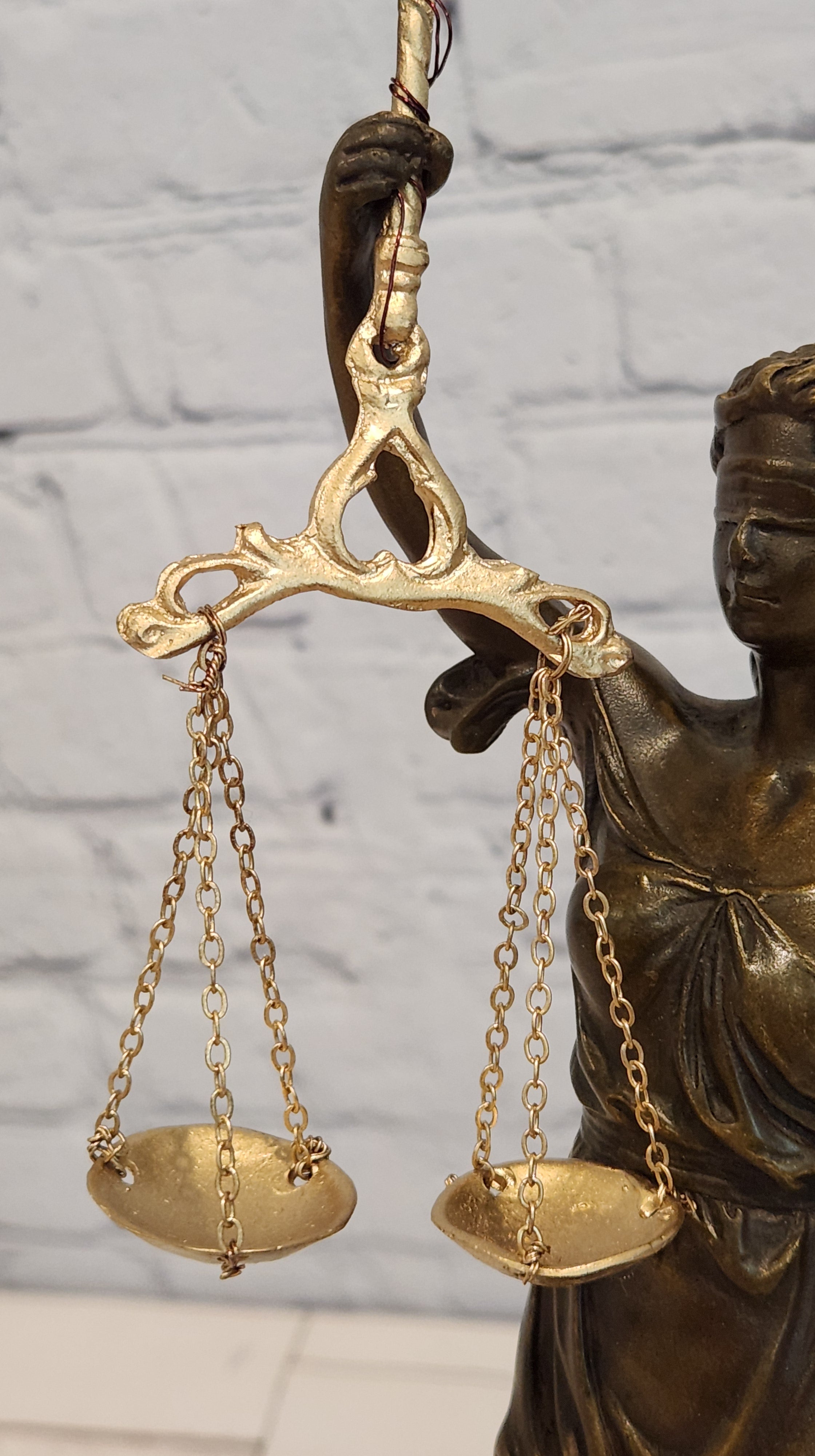 Bronze Justice Statue Lawyer Attorney Office Decor Collectible Artwork Art
