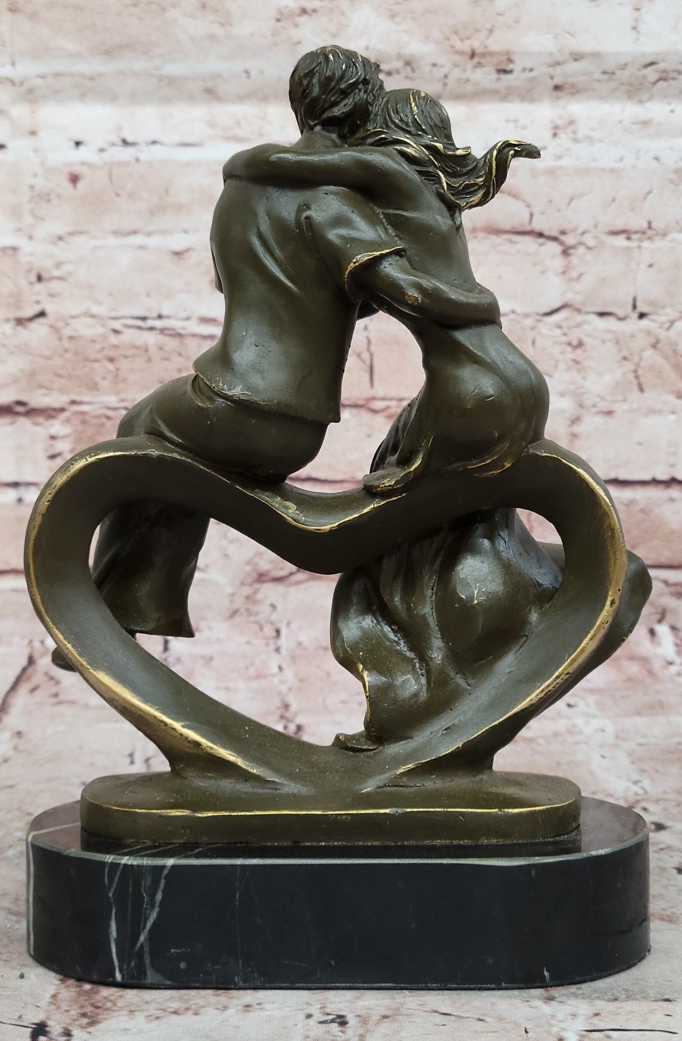 Classical Couple Bronze Statue Sculpture Romantic Art Collectible by Jean Patoue