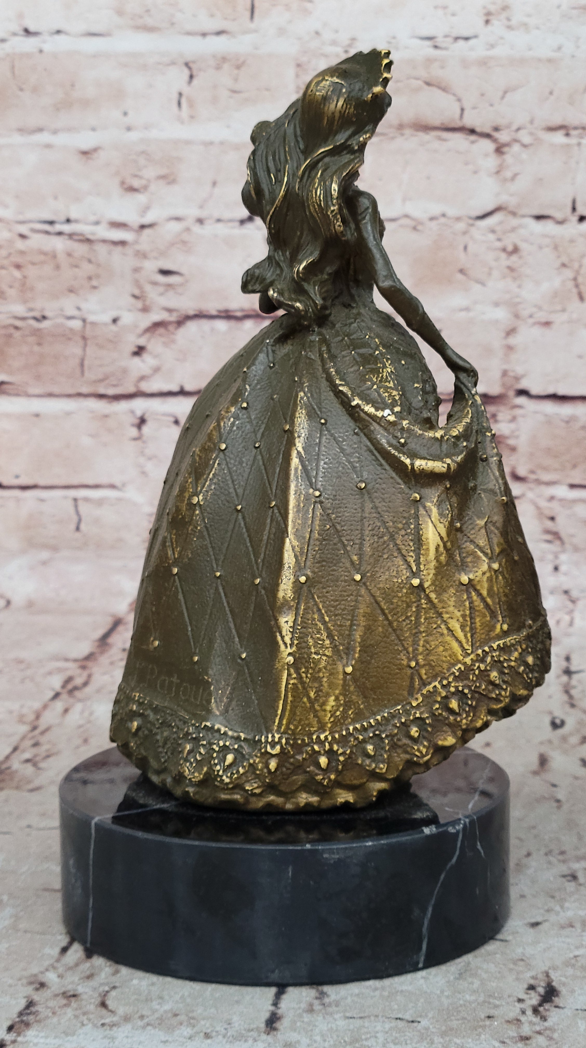 Original Patoue Princess Girl Bronze Sculpture Statue Bedroom Art Figurine