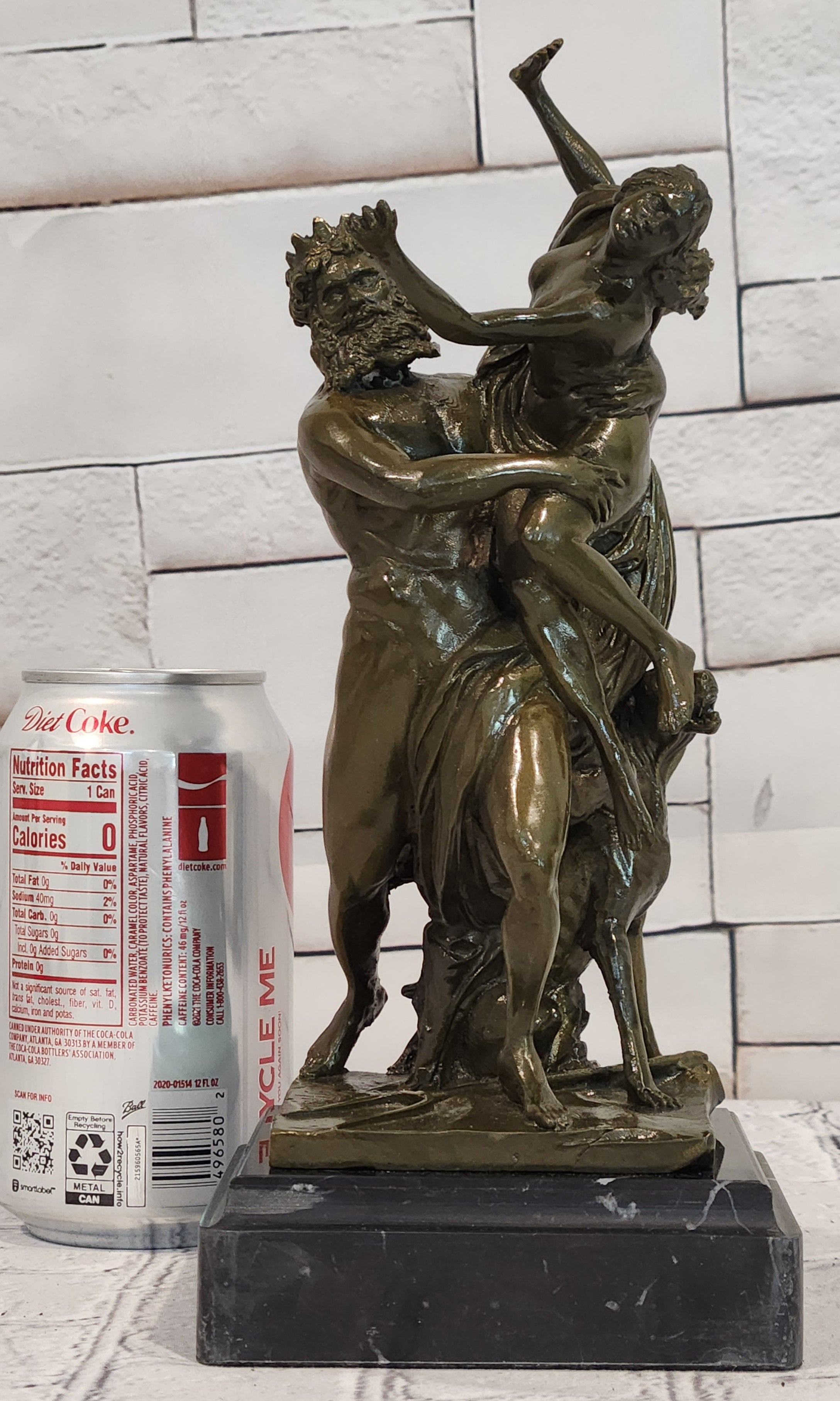 Greek Mythology Bronze Statue Hades and Persephone Signed Phidias Art Piece