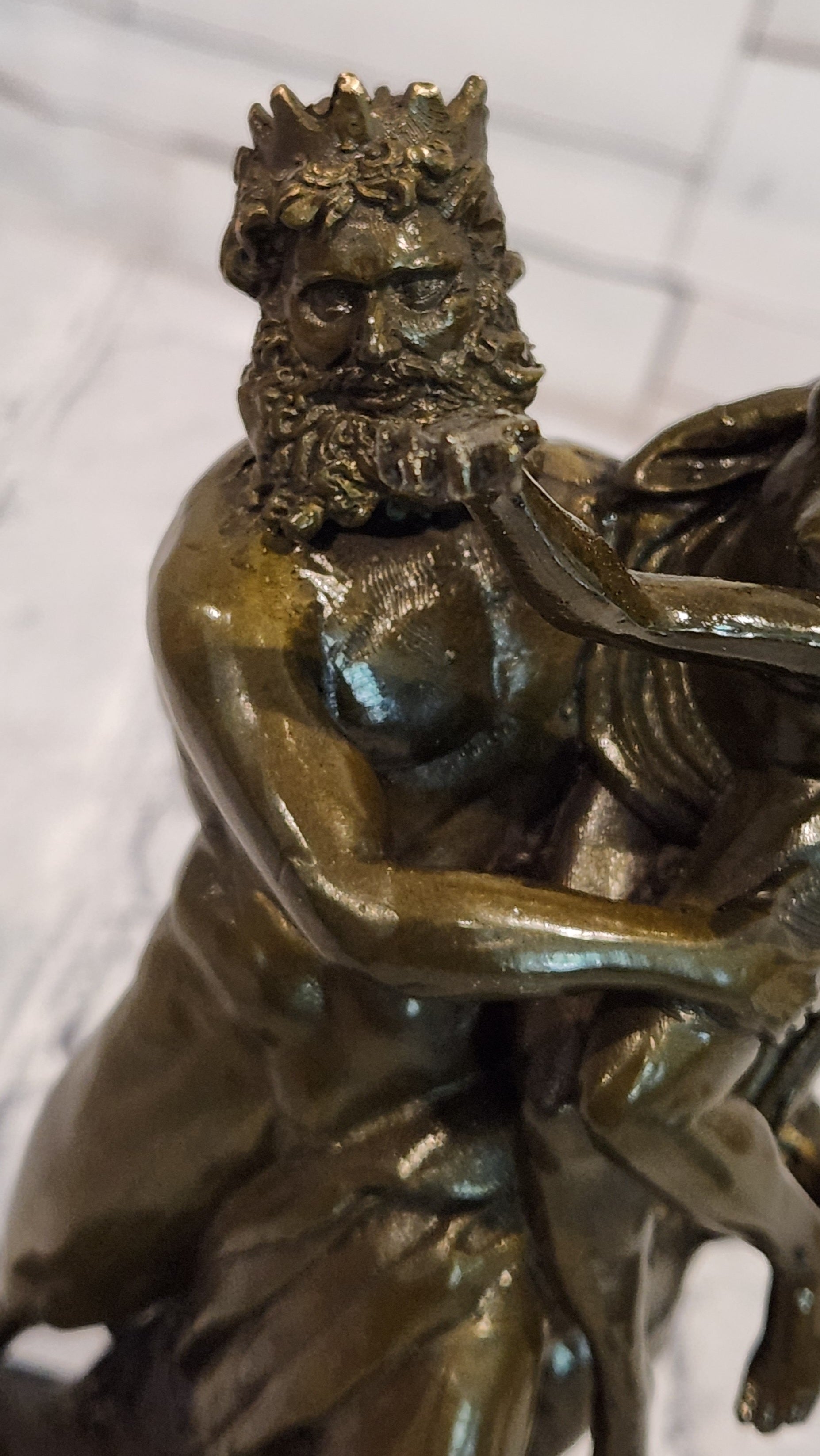 Greek Mythology Bronze Statue Hades and Persephone Signed Phidias Art Piece