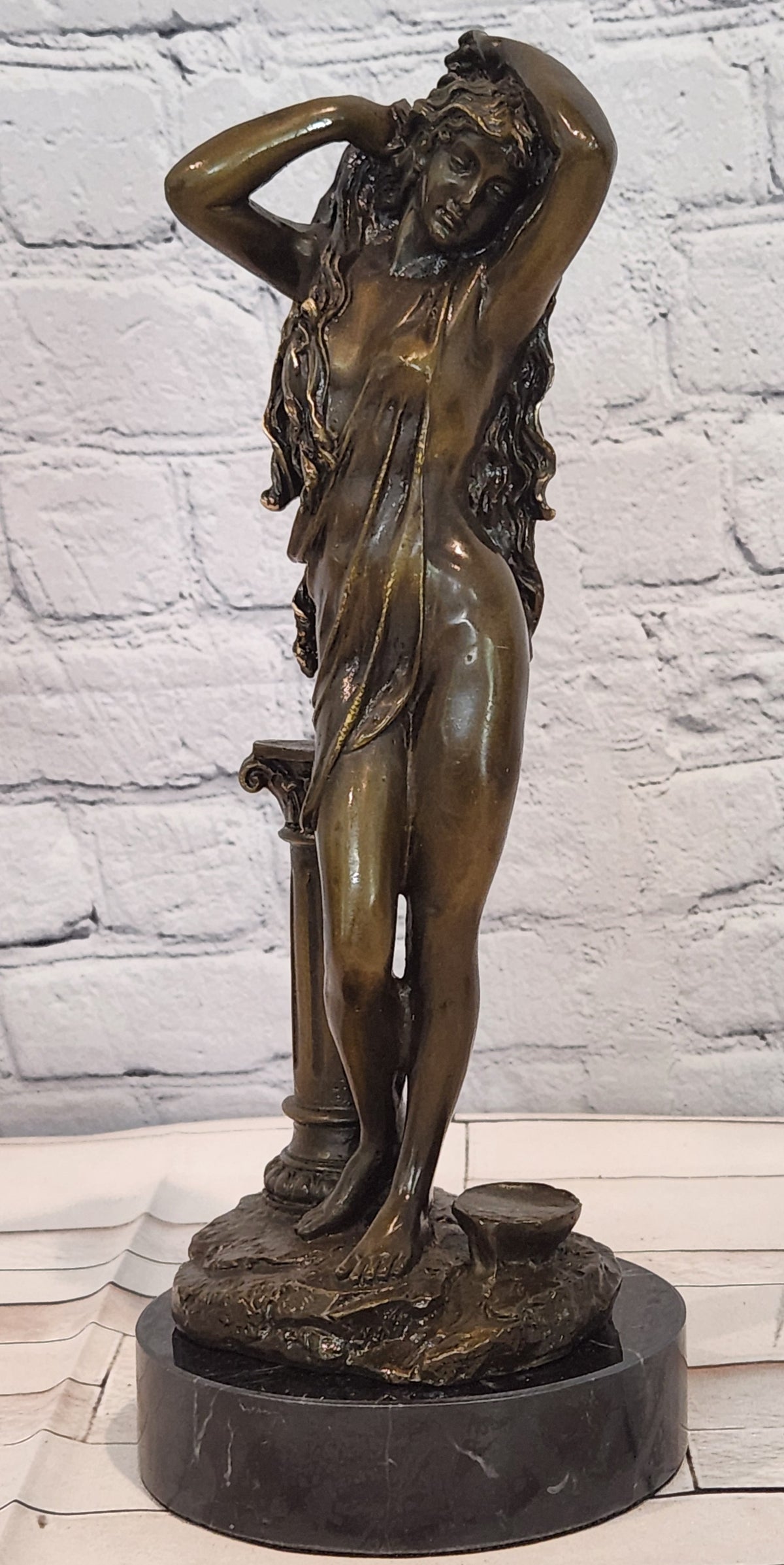 Aldo Vitaleh Bronze Roman Goddess Sculpture Aphrodite Collectible Artwork