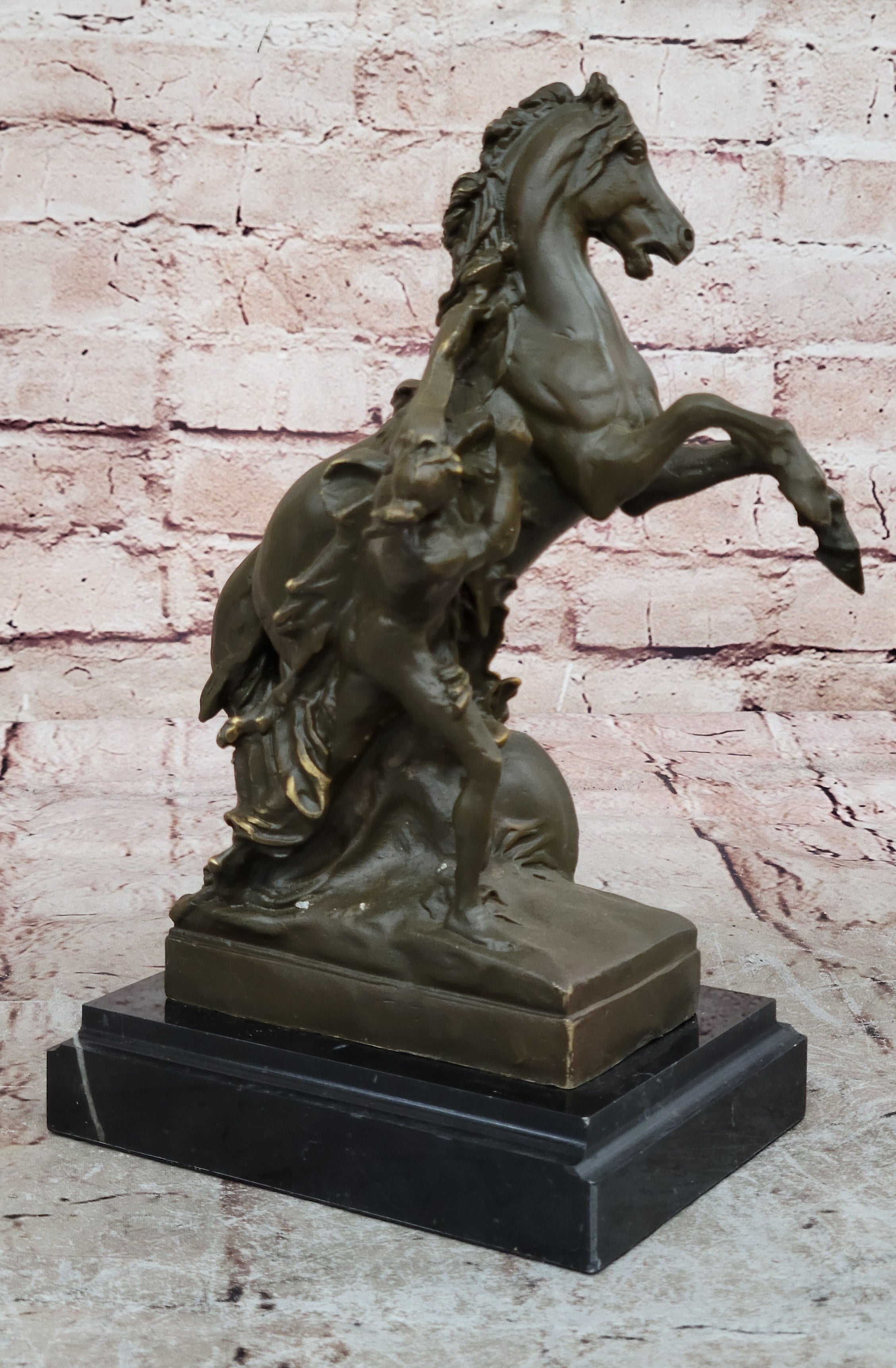 Aldo Vitaleh Bronze Sculpture Marly Horse Stallion Statue Hand Made Collectible Art