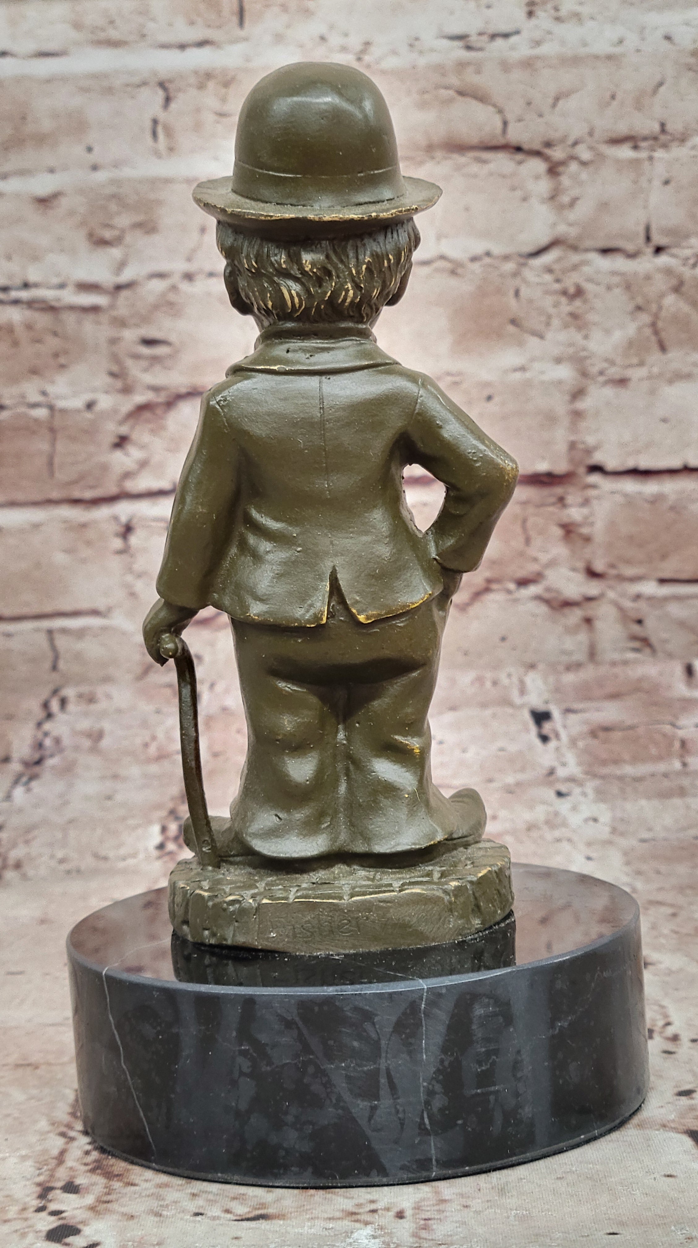 Fisher Signed Charlie Chaplin Sculpture – Bronze Statue Hollywood Collectible